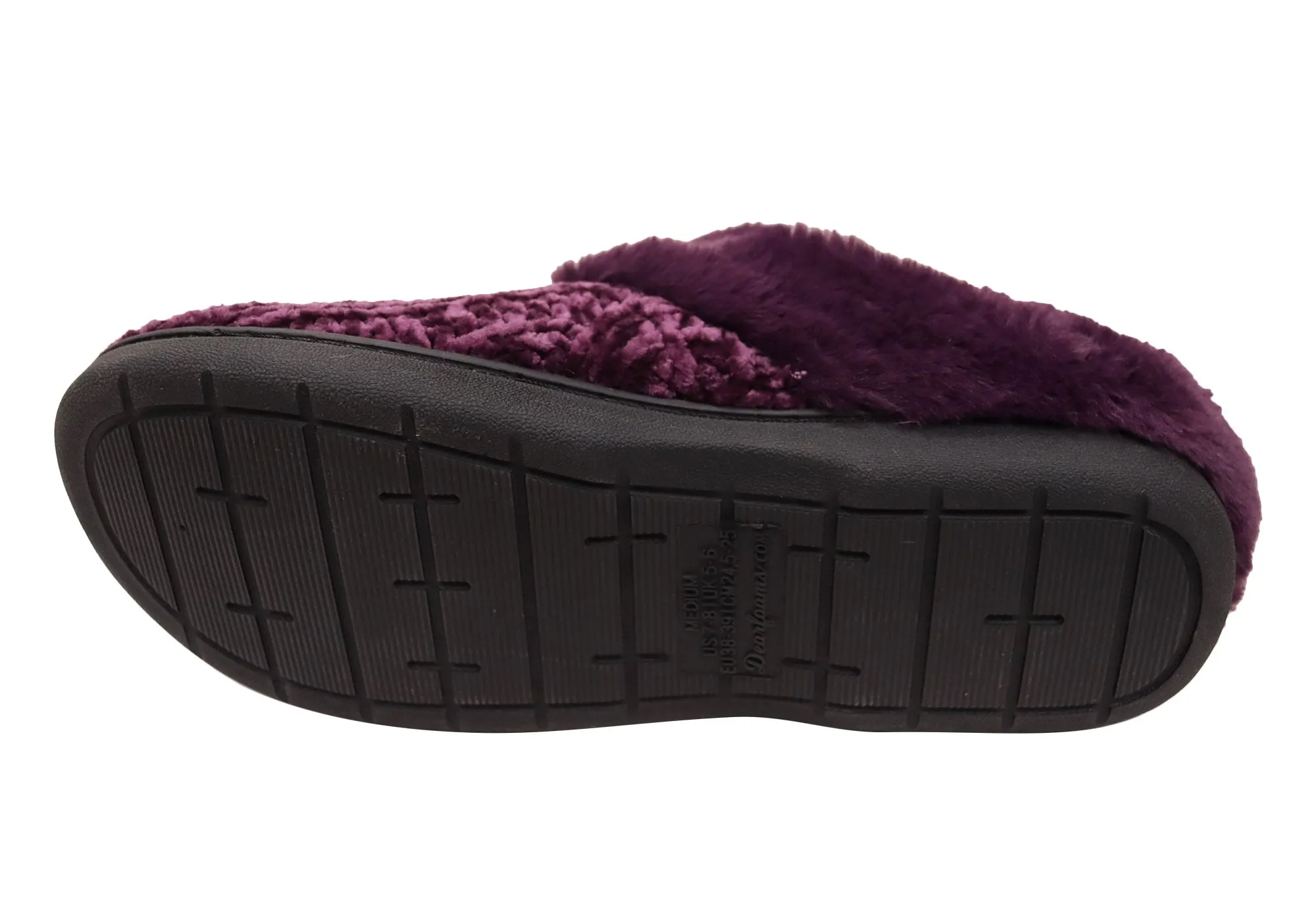 Dearfoams Damen Bequeme Claire Melierte Chenille Strick Pantoffeln Dearfoams Schuhe