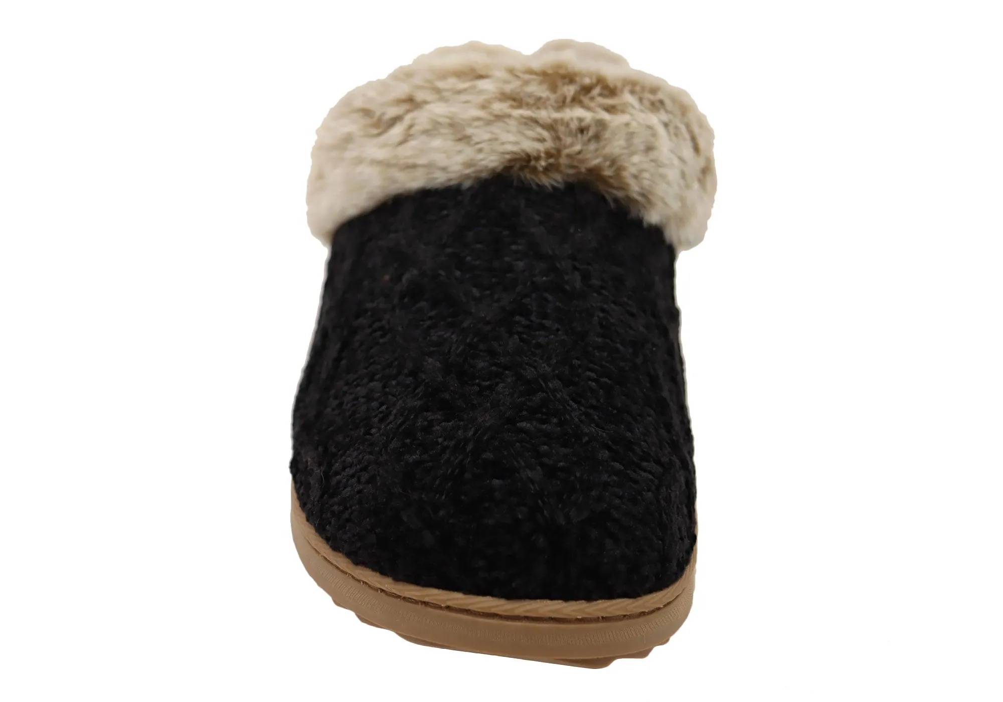 Dearfoams Damen Bequeme Hannah Chenille Strick Clogs Hausschuhe Dearfoams Schuhe