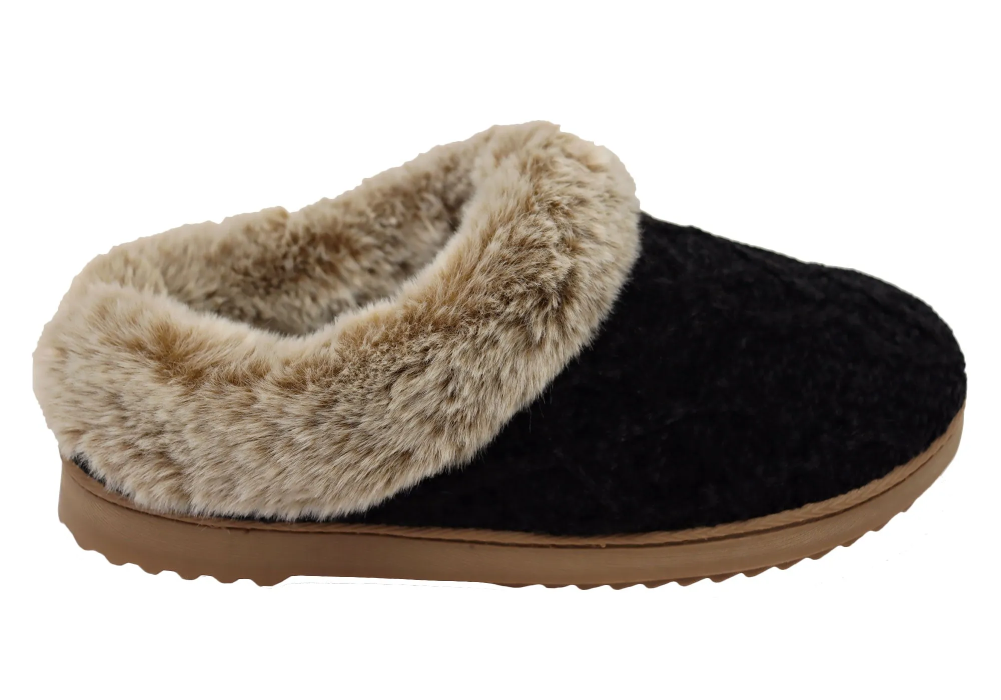 Dearfoams Damen Bequeme Hannah Chenille Strick Clogs Hausschuhe Dearfoams Schuhe