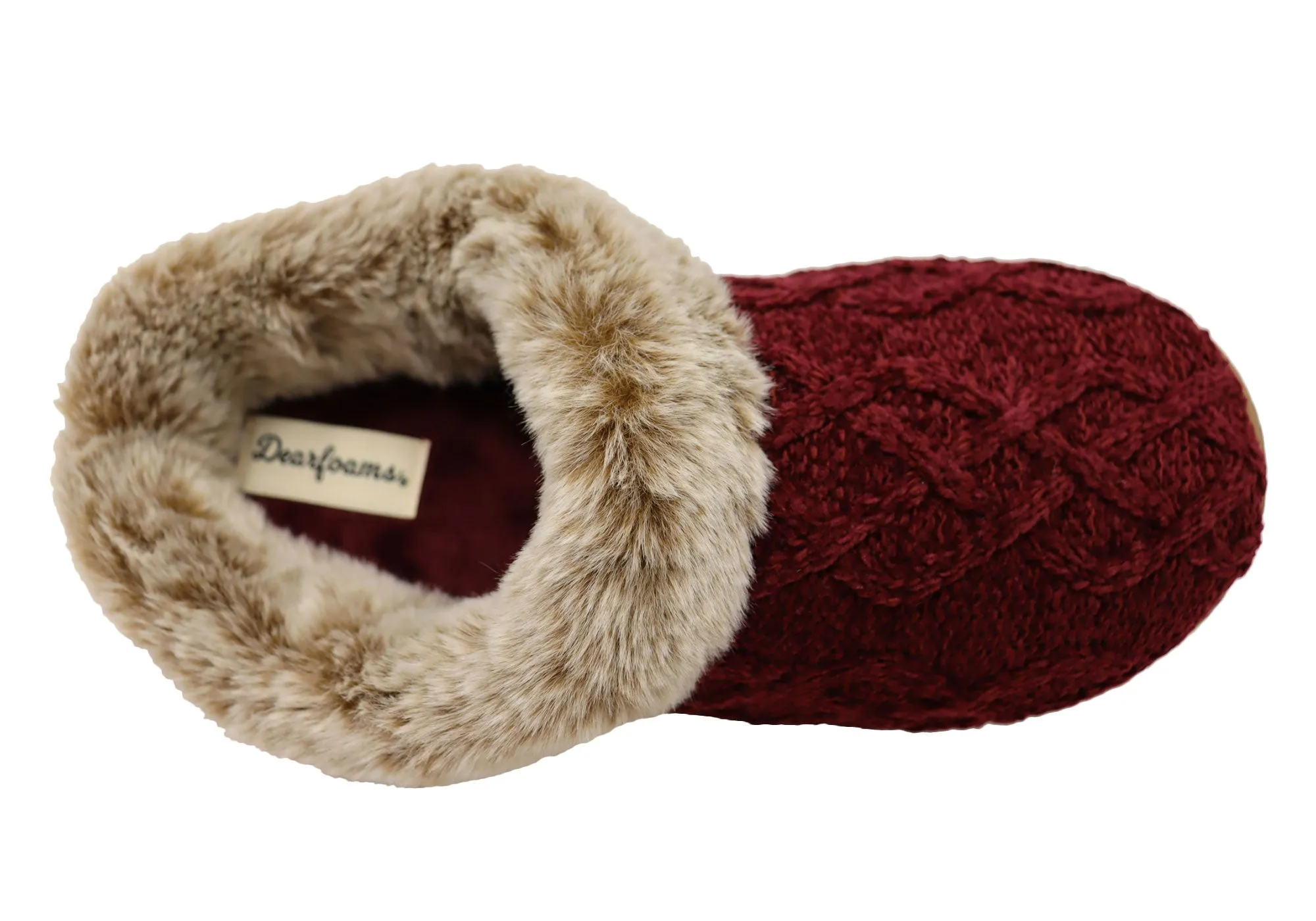 Dearfoams Damen Bequeme Hannah Chenille Strick Clogs Hausschuhe Dearfoams Schuhe