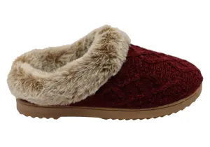 Dearfoams Damen Bequeme Hannah Chenille Strick Clogs Hausschuhe Dearfoams Schuhe