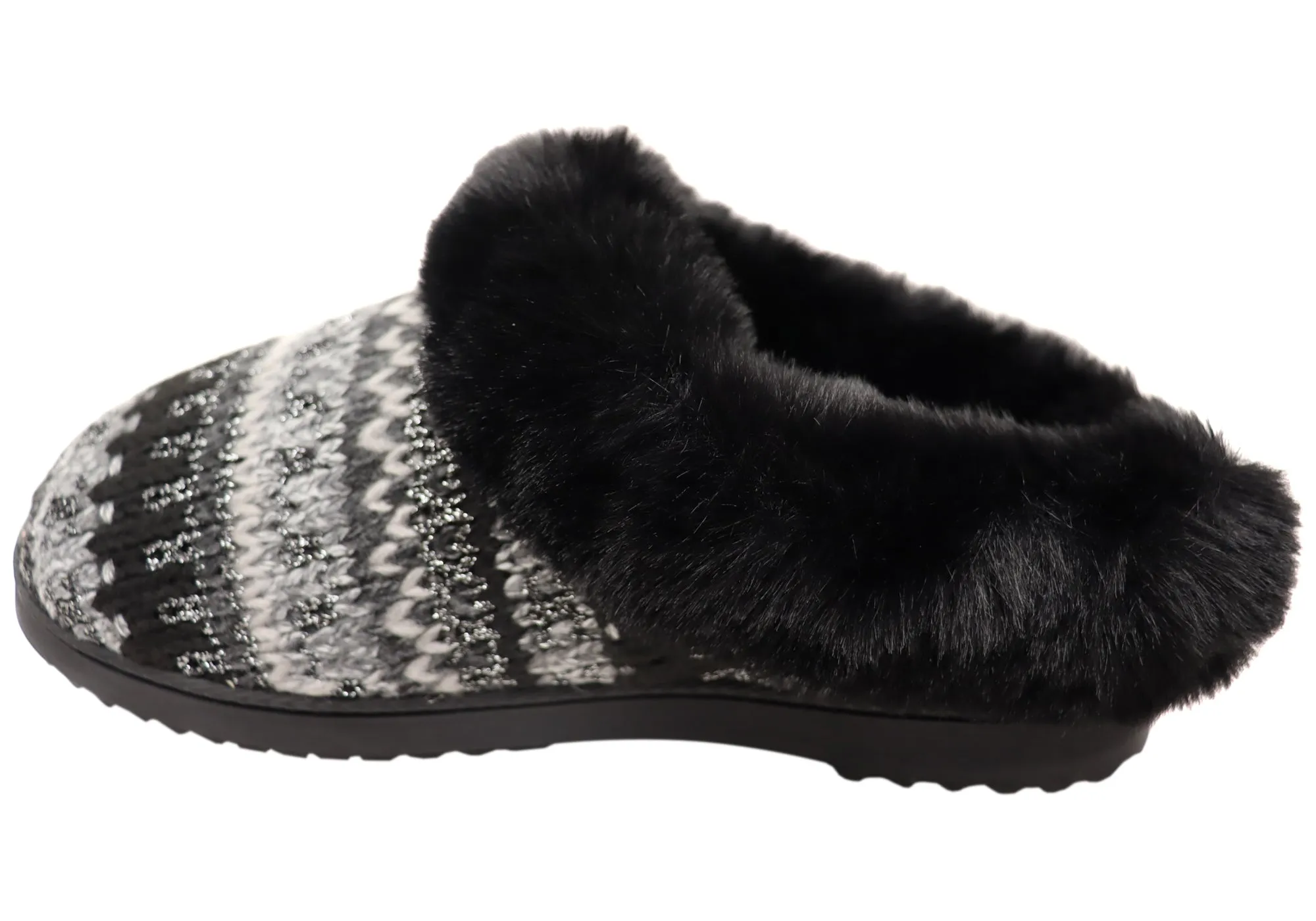 Dearfoams Damen Bequeme Hannah Festliche Strick Clog Hausschuhe Dearfoams Schuhe