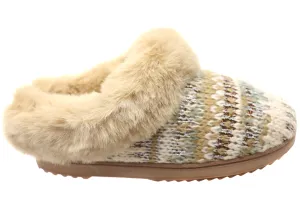 Dearfoams Damen Bequeme Hannah Festliche Strick Clog Hausschuhe Dearfoams Schuhe
