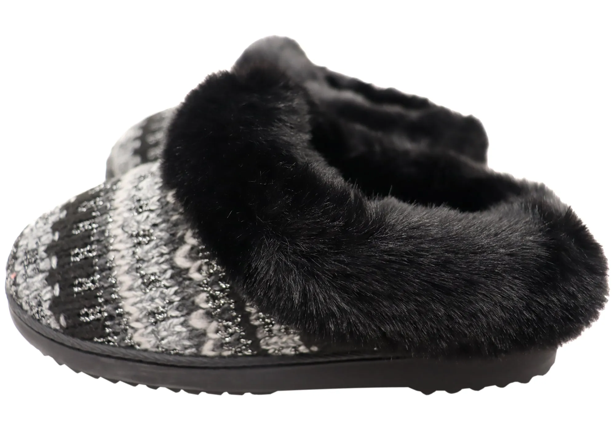 Dearfoams Damen Bequeme Hannah Festliche Strick Clog Hausschuhe Dearfoams Schuhe