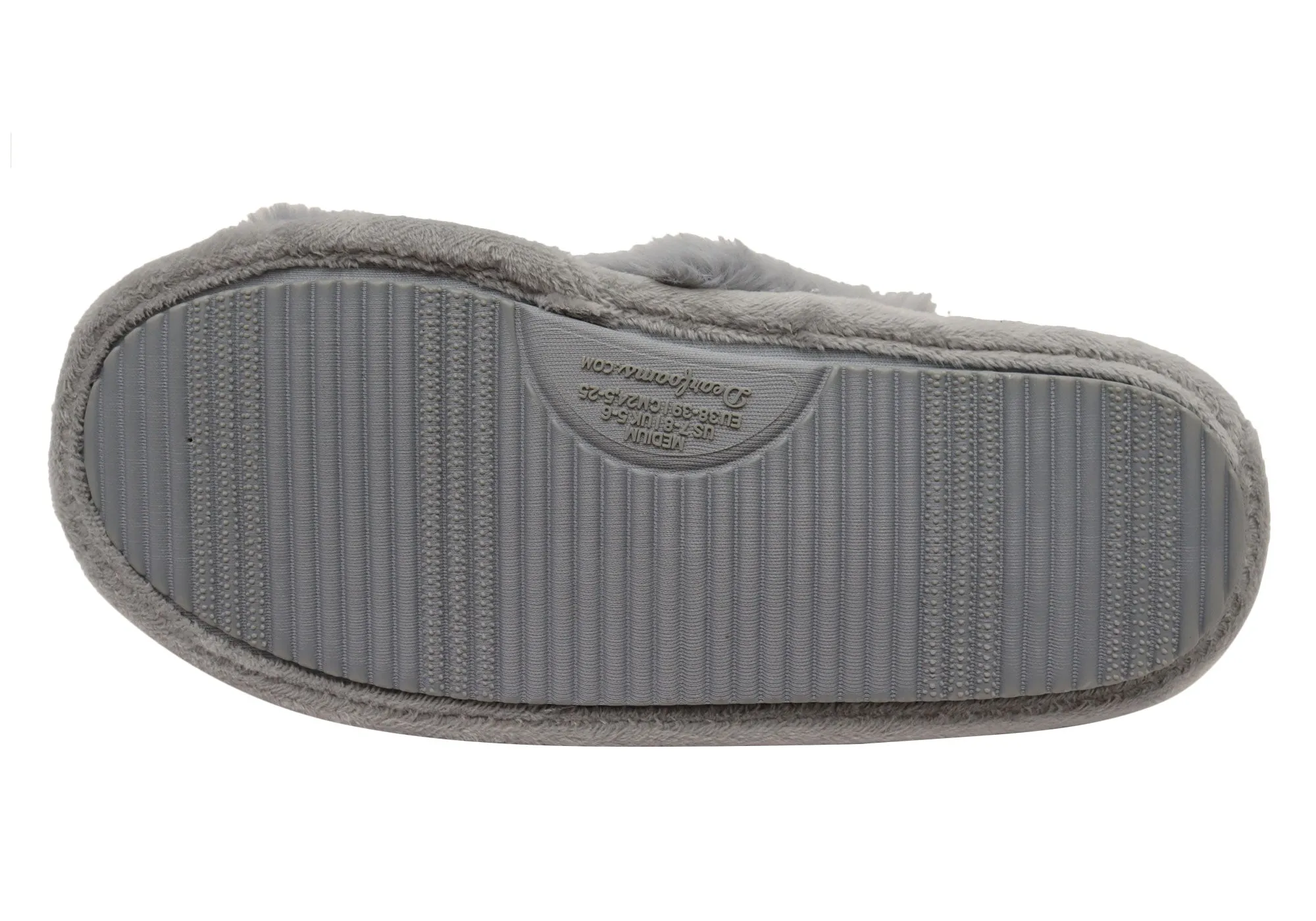 Dearfoams Damen Bequeme Jessica Pelz-Crossband-Slipper Dearfoams Schuhe