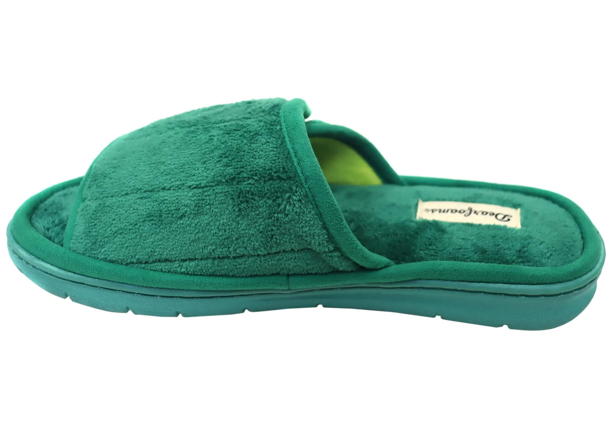 Dearfoams Damen Bequeme Mickey Terry Verstellbare Schlupfhausschuhe Dearfoams Schuhe