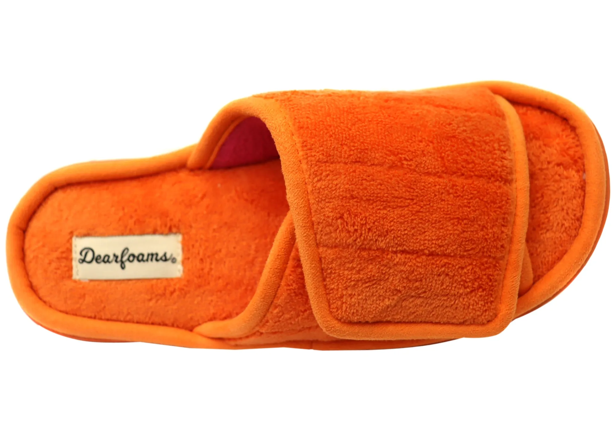 Dearfoams Damen Bequeme Mickey Terry Verstellbare Schlupfhausschuhe Dearfoams Schuhe