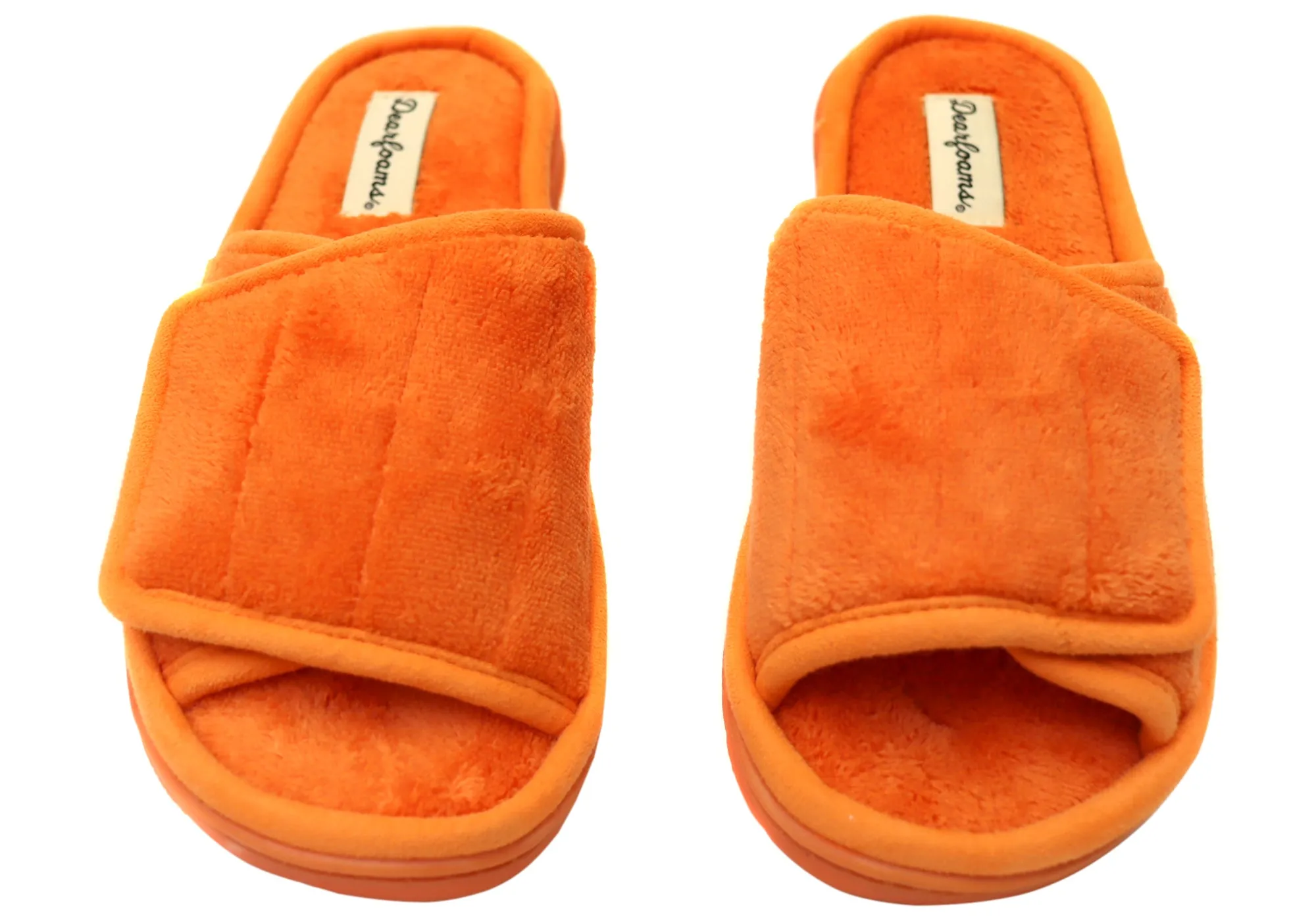 Dearfoams Damen Bequeme Mickey Terry Verstellbare Schlupfhausschuhe Dearfoams Schuhe