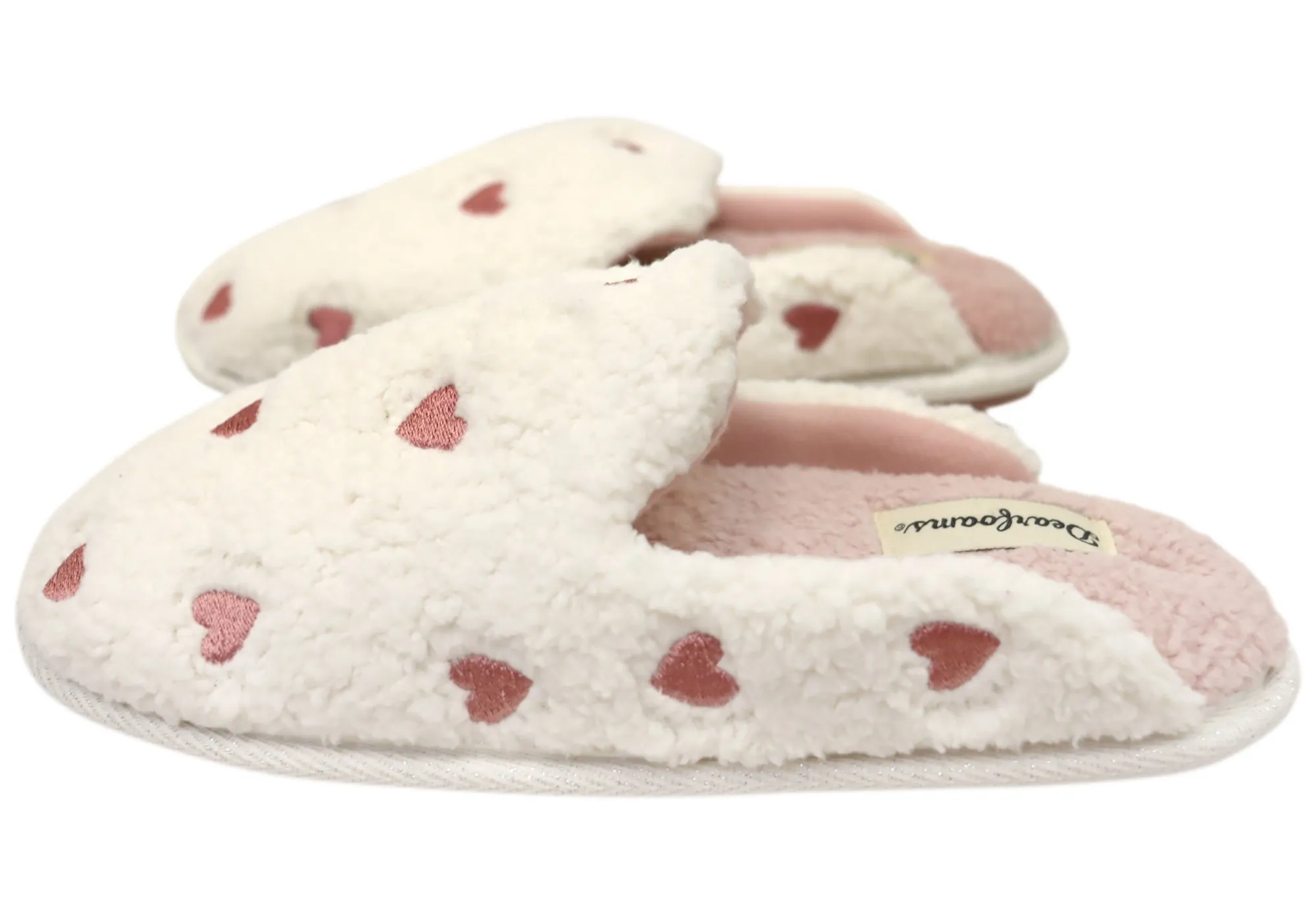Dearfoams Damen Bequeme Pantoffeln mit offener Ferse Dearfoams Schuhe