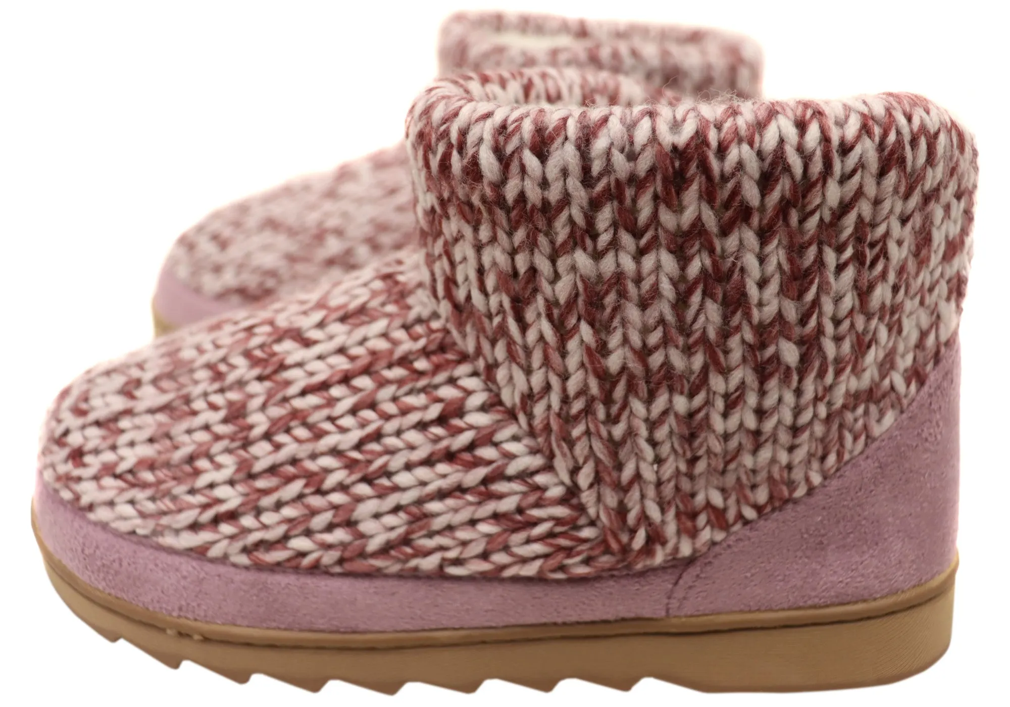 Dearfoams Damen Bequeme Whitney Strick-Stiefeletten Hausschuhe Dearfoams Schuhe