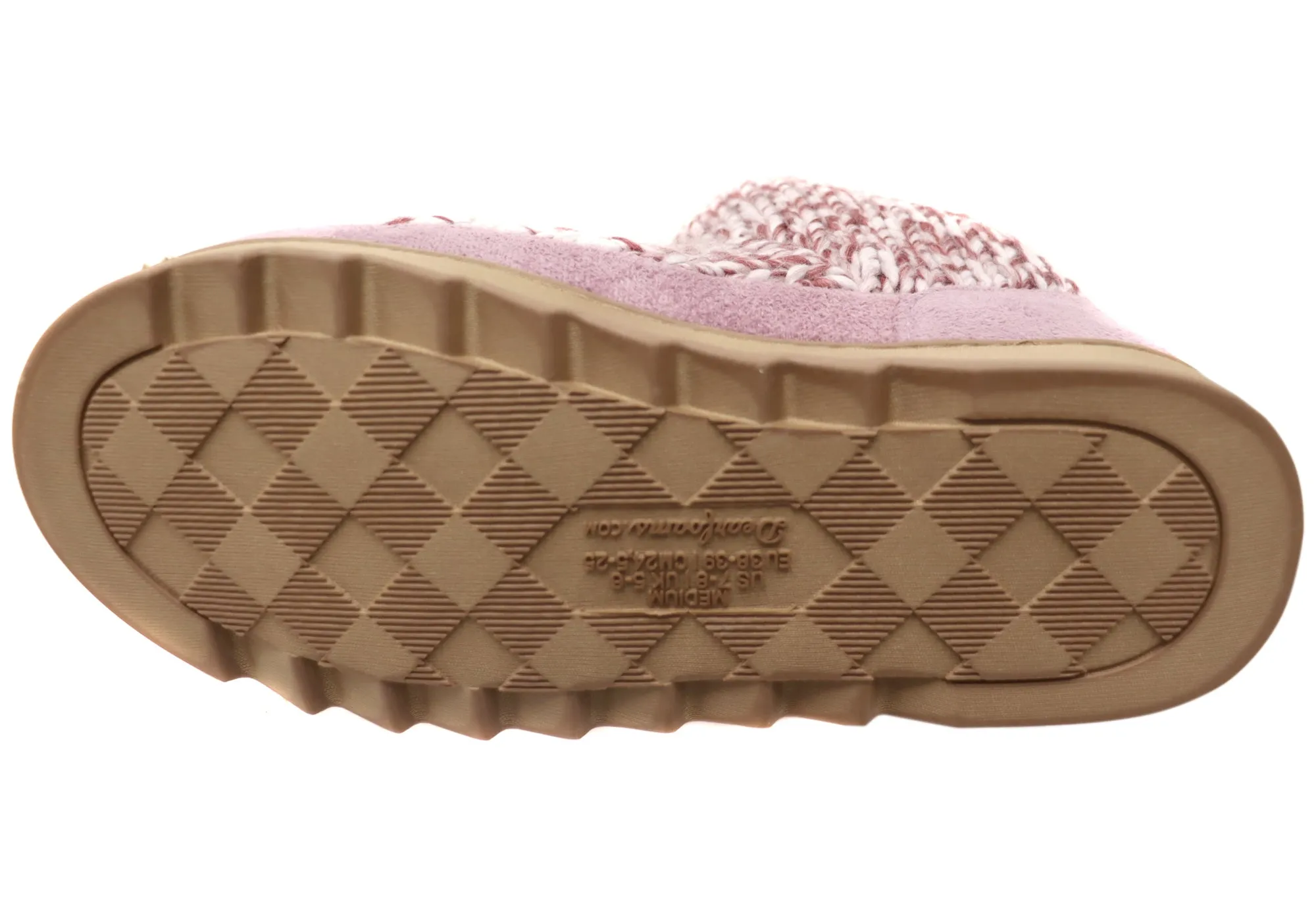 Dearfoams Damen Bequeme Whitney Strick-Stiefeletten Hausschuhe Dearfoams Schuhe