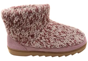 Dearfoams Damen Bequeme Whitney Strick-Stiefeletten Hausschuhe Dearfoams Schuhe
