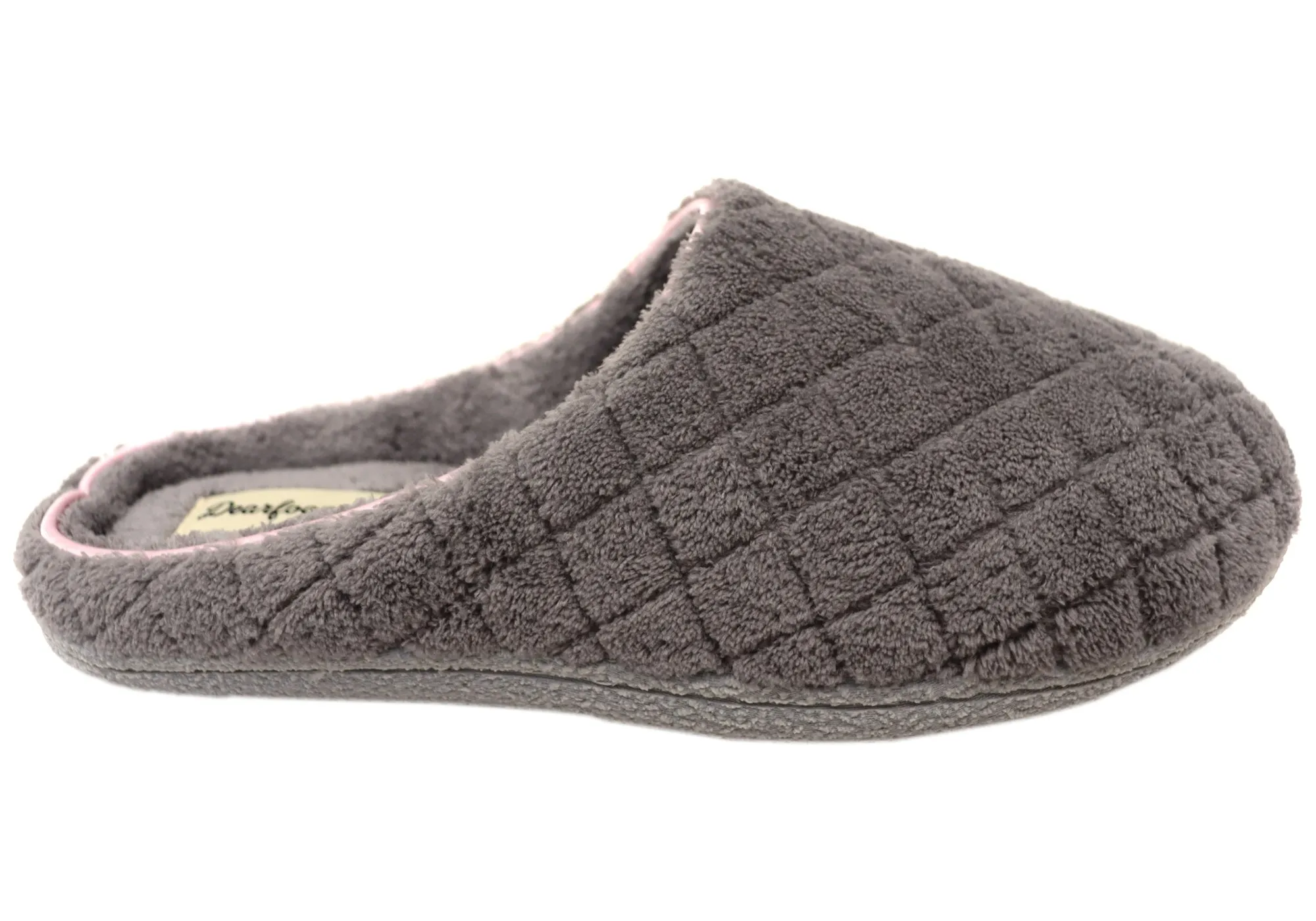 Dearfoams Damen Leslie Steppterry Clogs Weite Passform Hausschuhe Dearfoams Schuhe