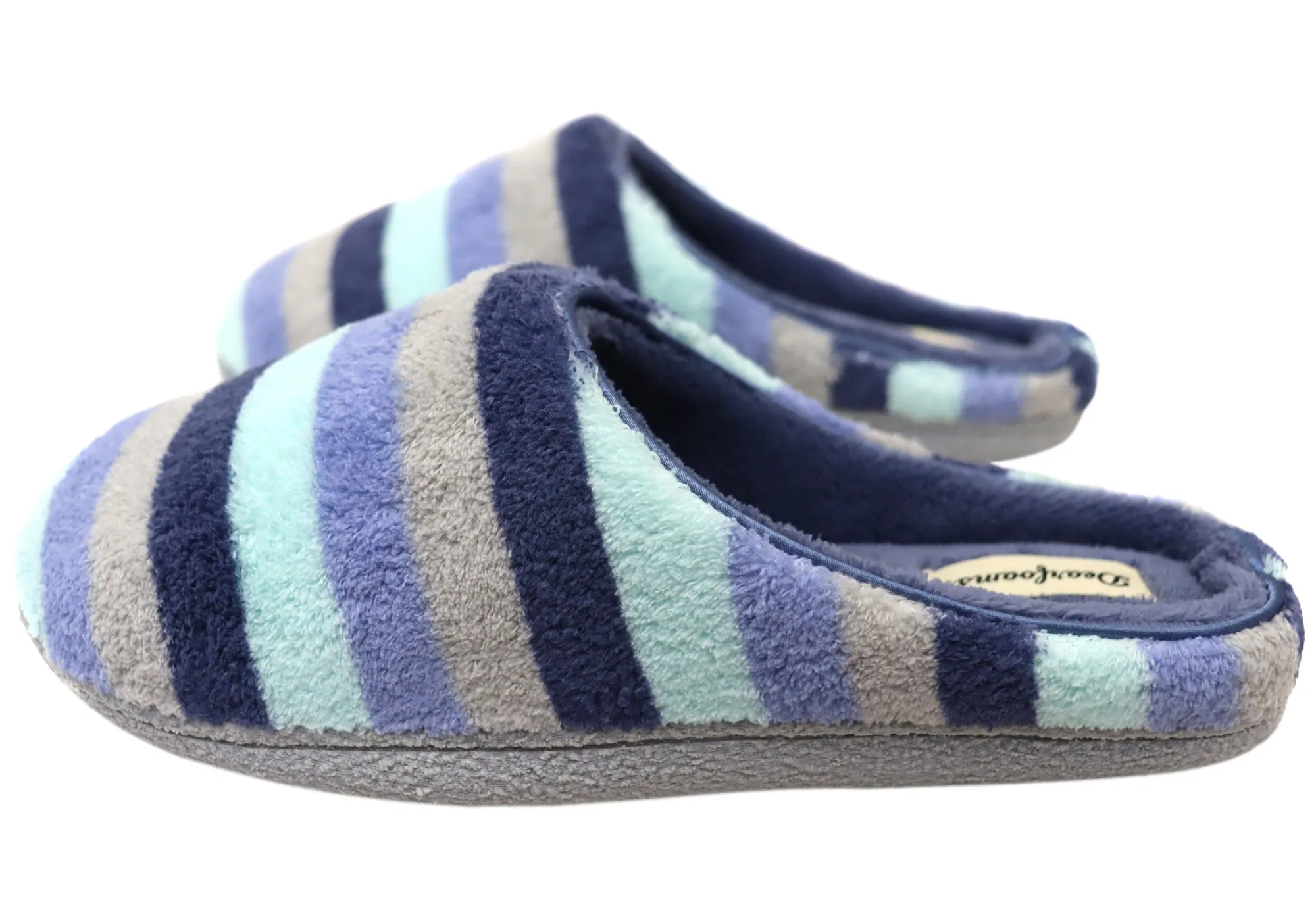 Dearfoams Damen Leslie Steppterry Clogs Weite Passform Hausschuhe Dearfoams Schuhe