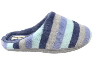 Dearfoams Damen Leslie Steppterry Clogs Weite Passform Hausschuhe Dearfoams Schuhe