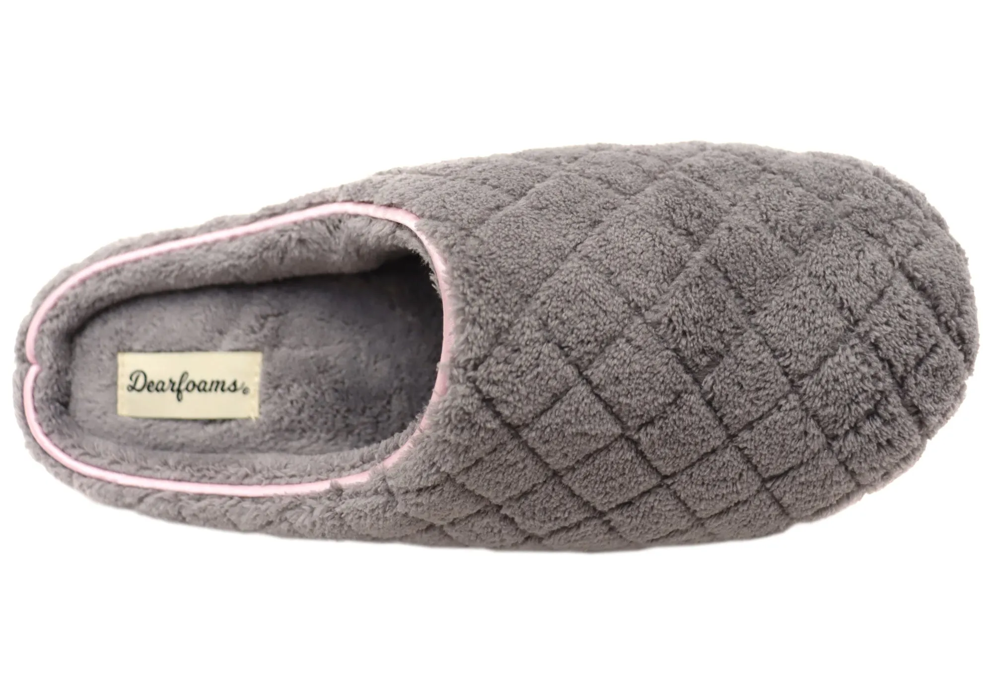 Dearfoams Damen Leslie Steppterry Clogs Weite Passform Hausschuhe Dearfoams Schuhe