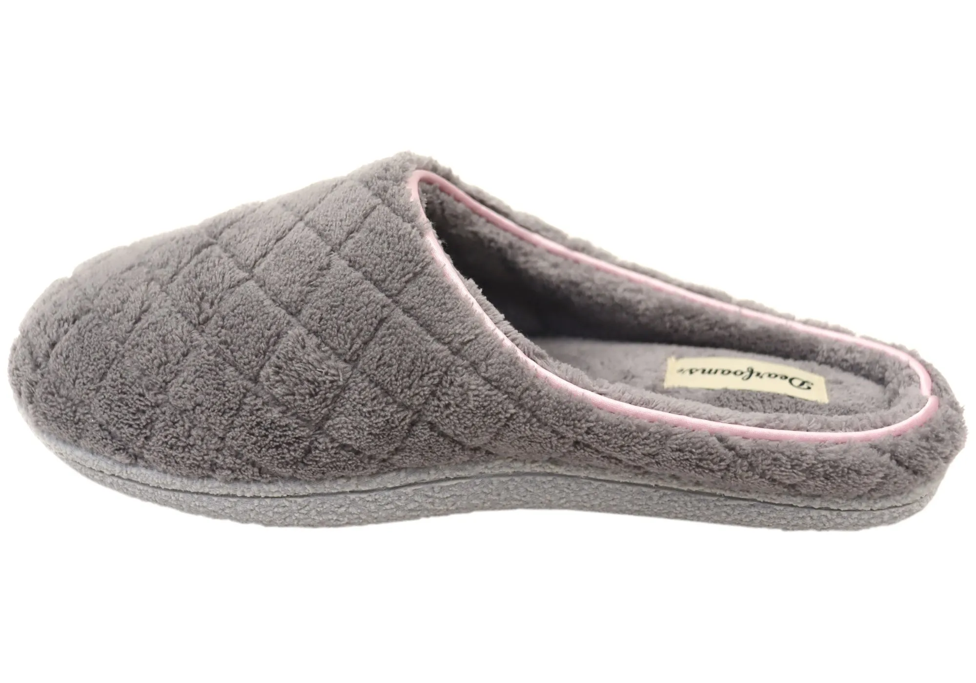 Dearfoams Damen Leslie Steppterry Clogs Weite Passform Hausschuhe Dearfoams Schuhe