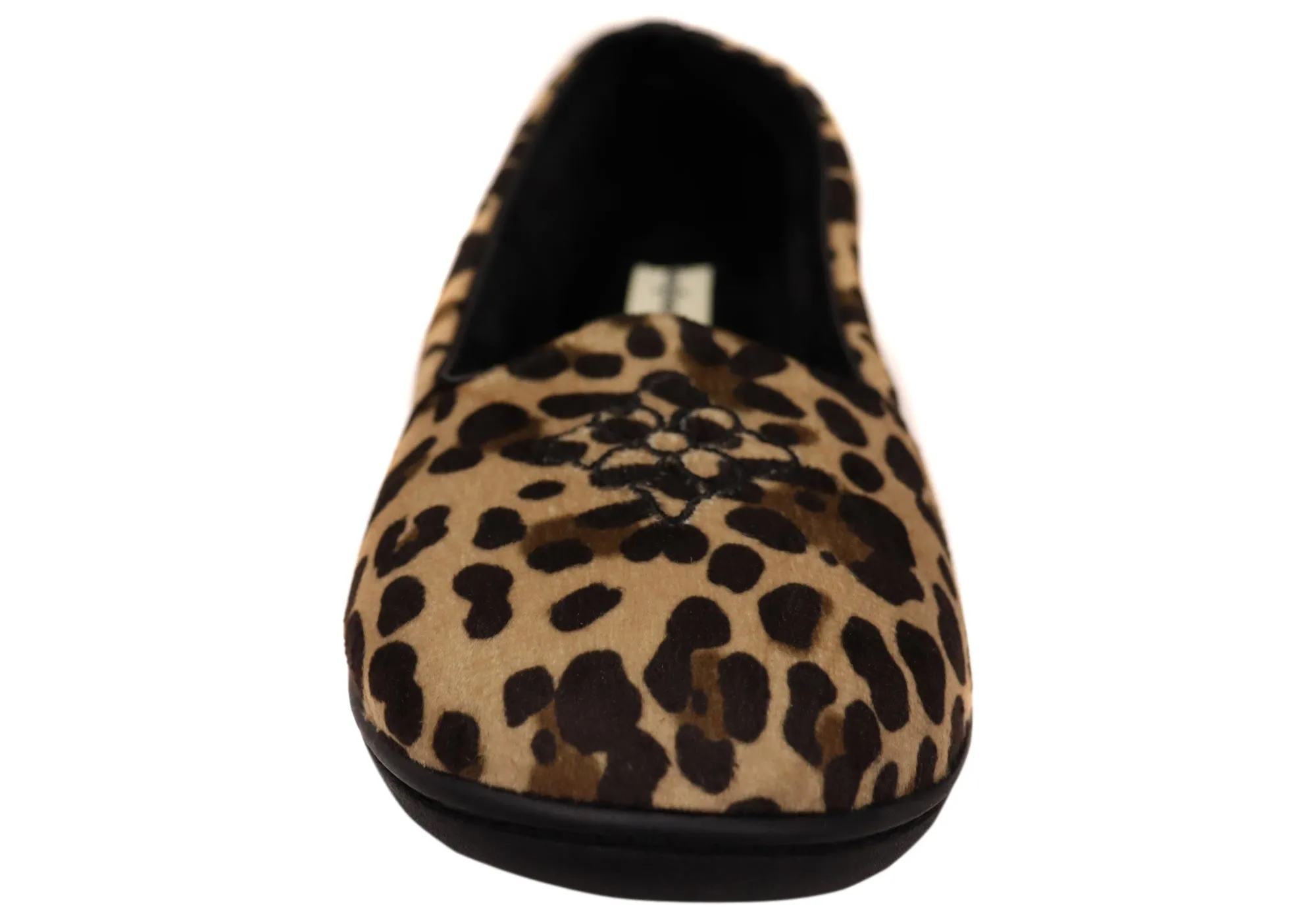 Dearfoams Damen Rebecca Mikrofaser Velours Pantoffeln in weiter Passform Dearfoams Schuhe