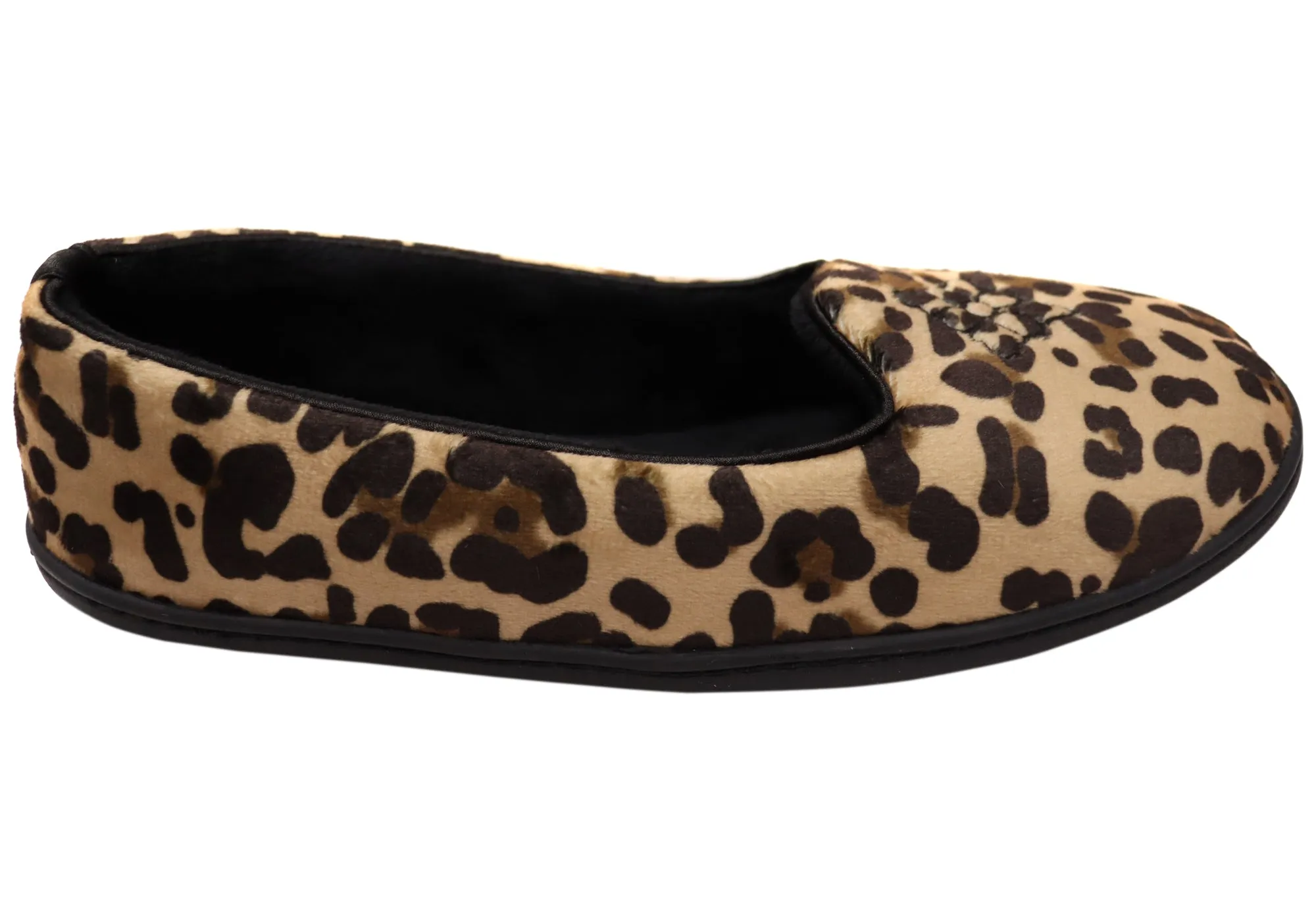 Dearfoams Damen Rebecca Mikrofaser Velours Pantoffeln in weiter Passform Dearfoams Schuhe