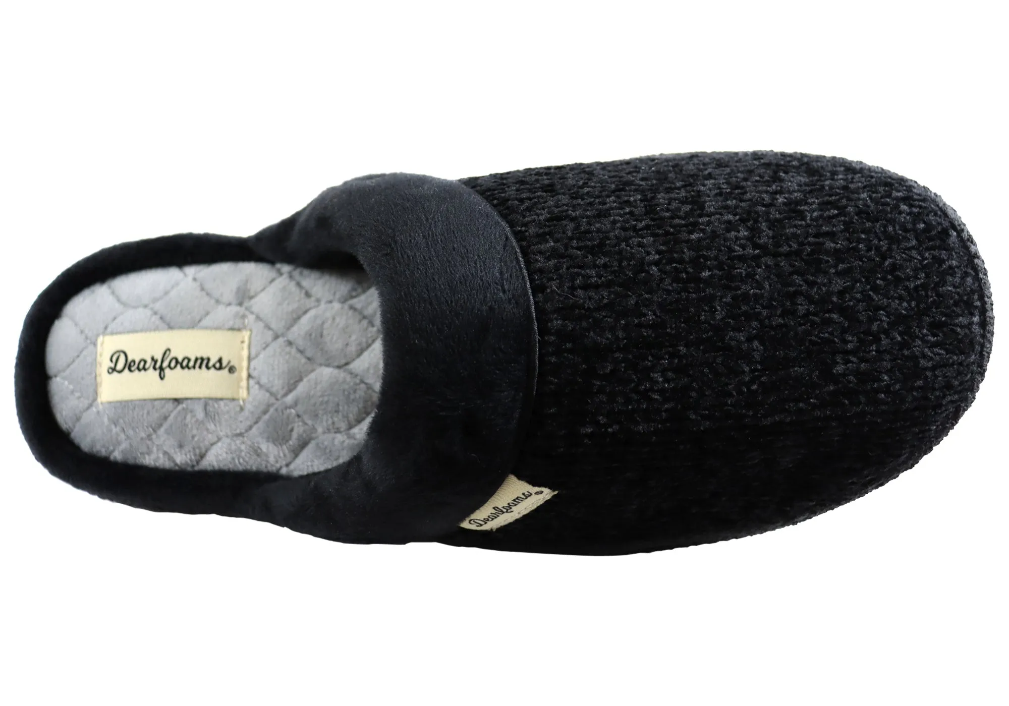 Dearfoams Damen Samantha Chenille geschlossene Hausschuhe Dearfoams Schuhe
