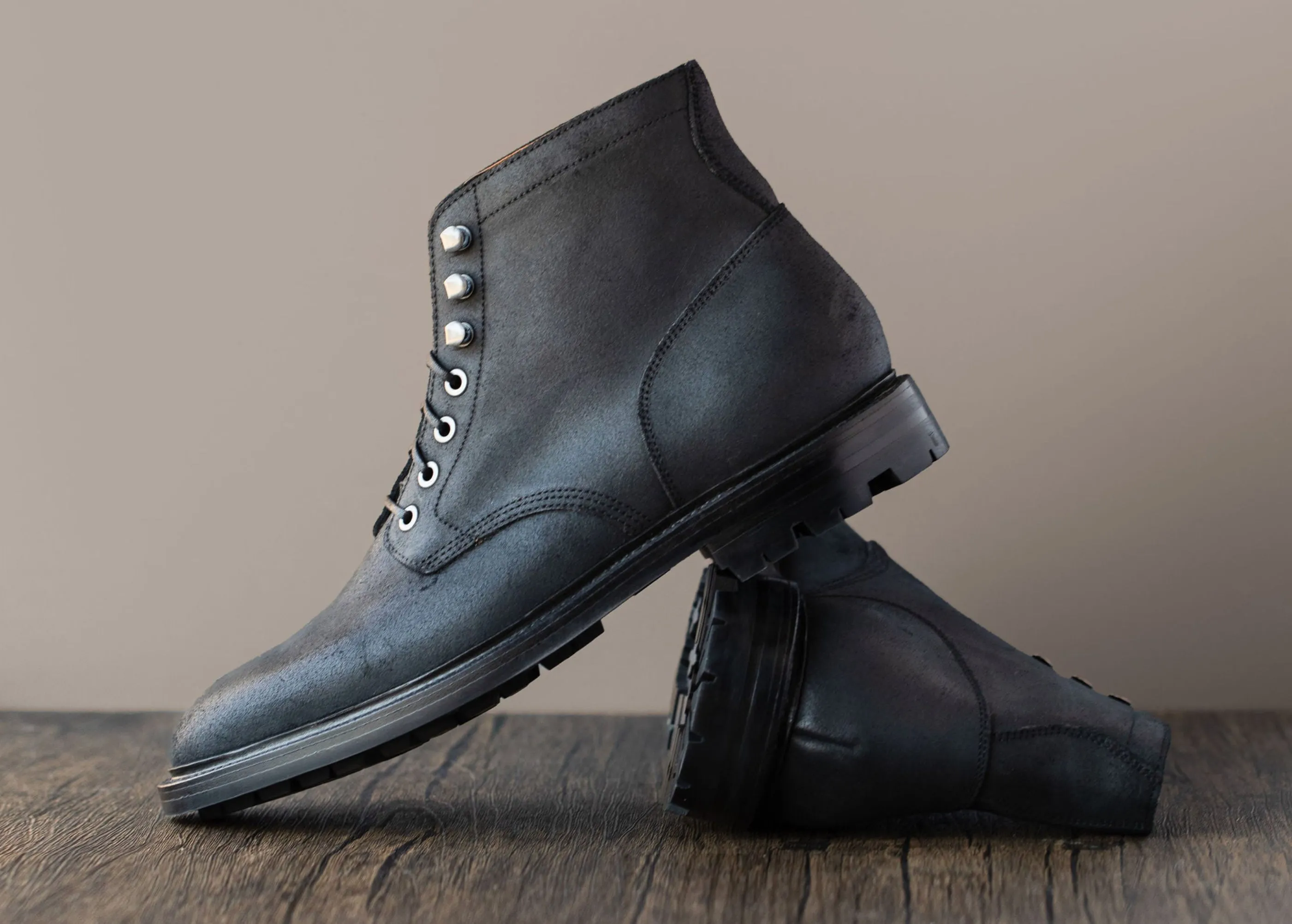 Diesel Boot Schwarz Gewachster Commander