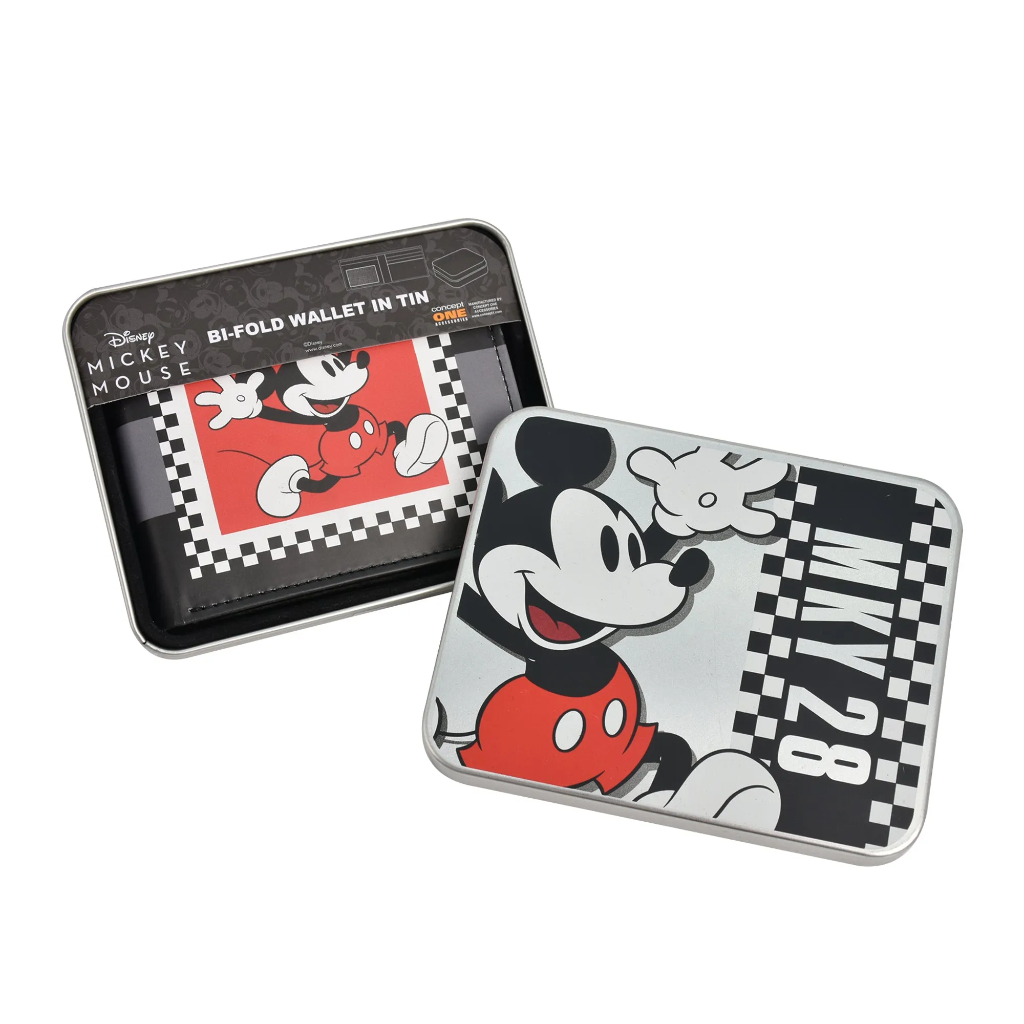 Disneys Mickey Mouse Vintage PRINT Brieftasche im dekorativen Blechetui, Multi ecco Schuhe