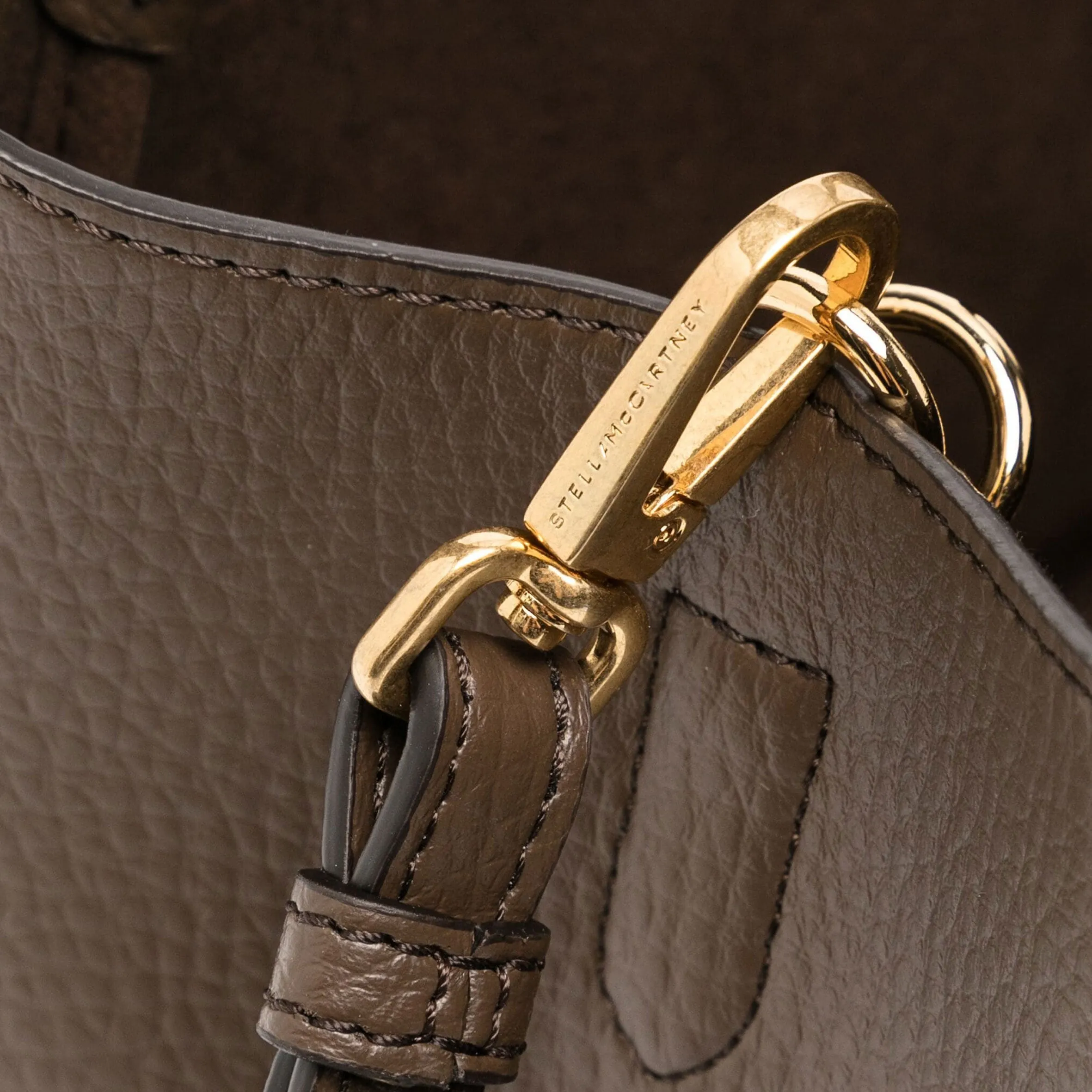 Dumpling-Logo Getreide-Schultertasche, Braune Taschen_Stella Mccartney_Taschen