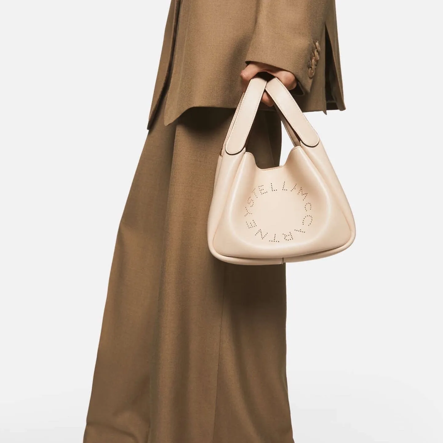 Dumpling Logo Schultertasche, Weiße Taschen_Stella Mccartney_Taschen