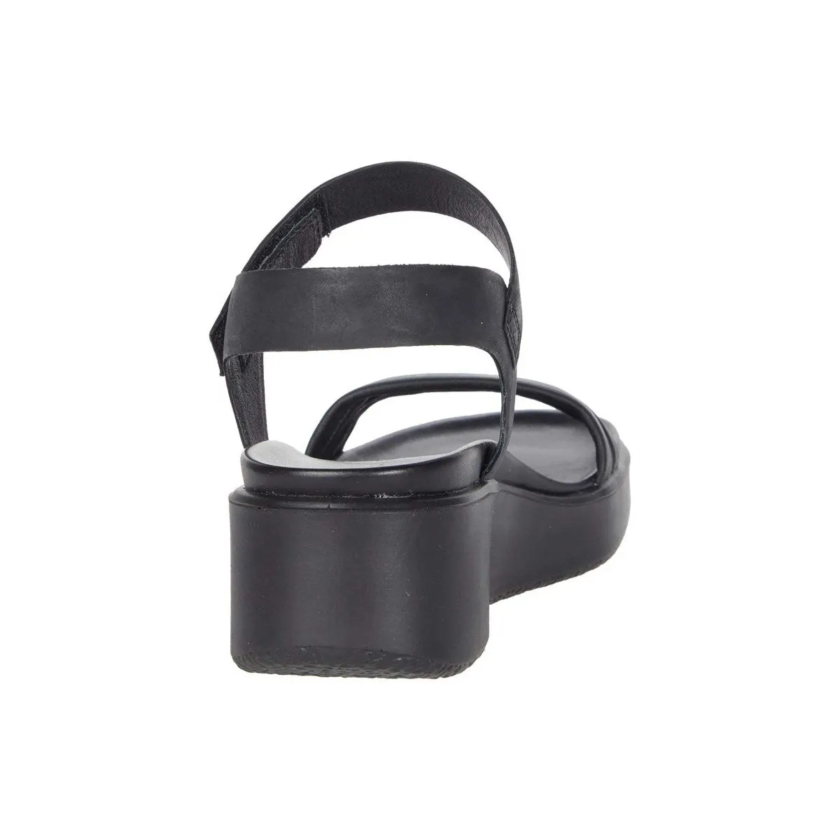 Ecco Damen FlowT LX2 Band Sandalette Keilabsatz Schwarz