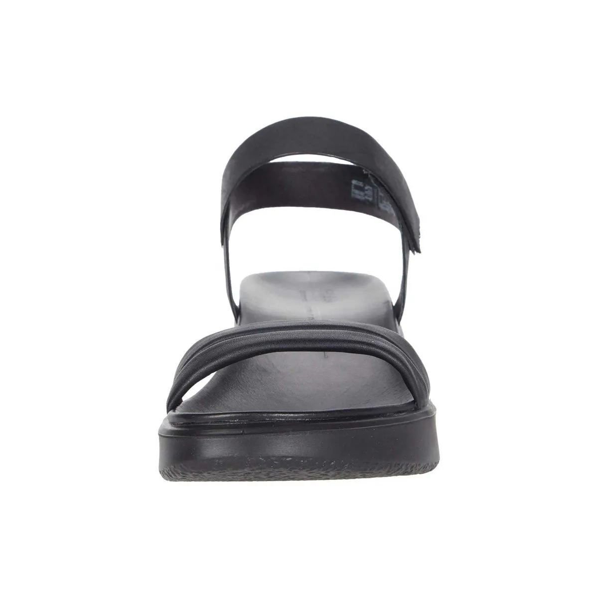 Ecco Damen FlowT LX2 Band Sandalette Keilabsatz Schwarz