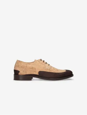 Emil Herren Vegane Kork Derby Schuhe | Braun