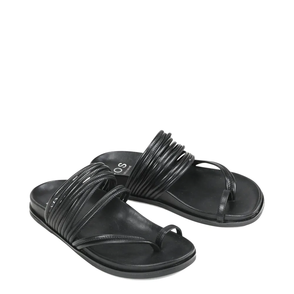 EOS Damen Carmella Zehenschlupf-Sandale in Schwarz