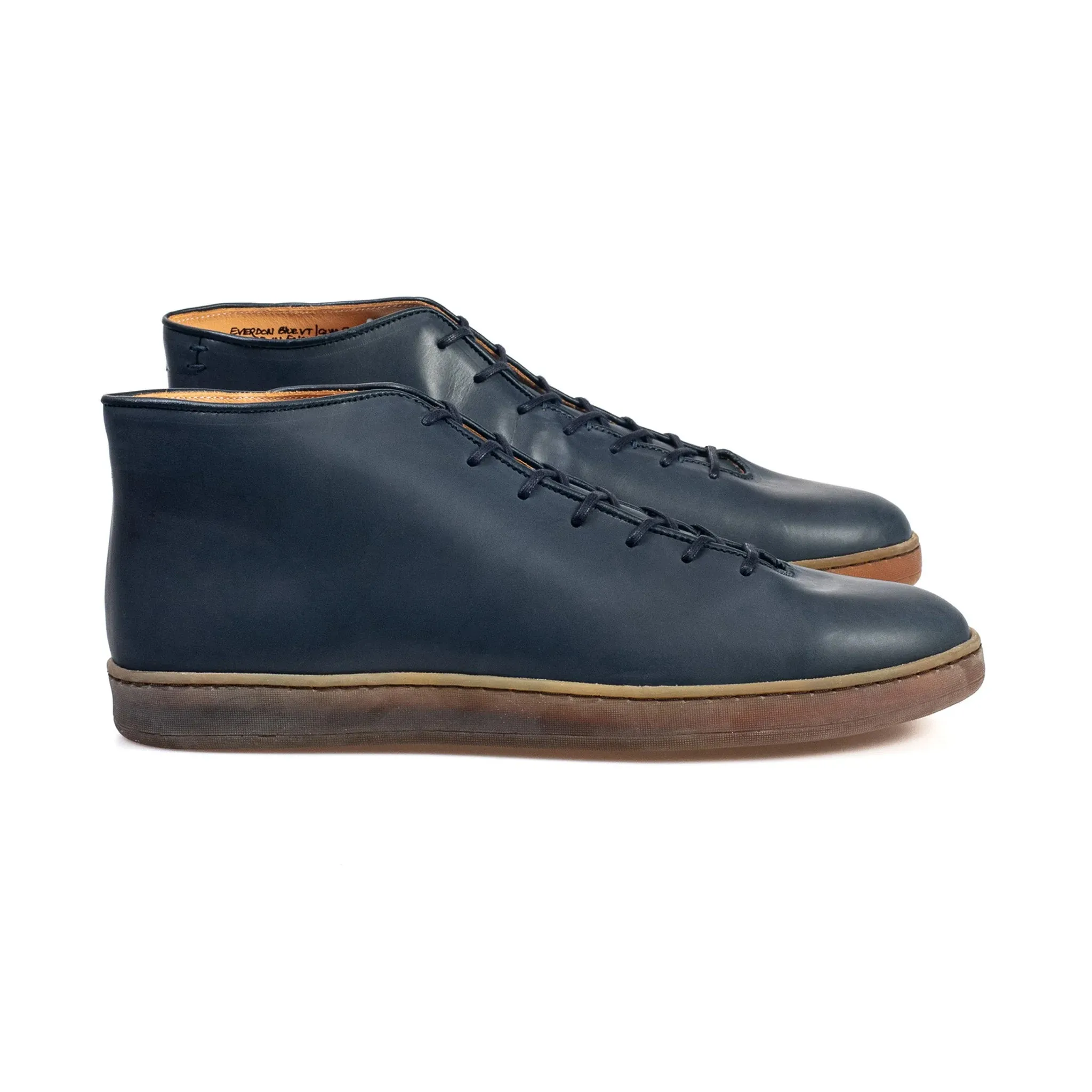 Everdon Wholecut Mid - Marineblau Veg Tan Kalbsleder