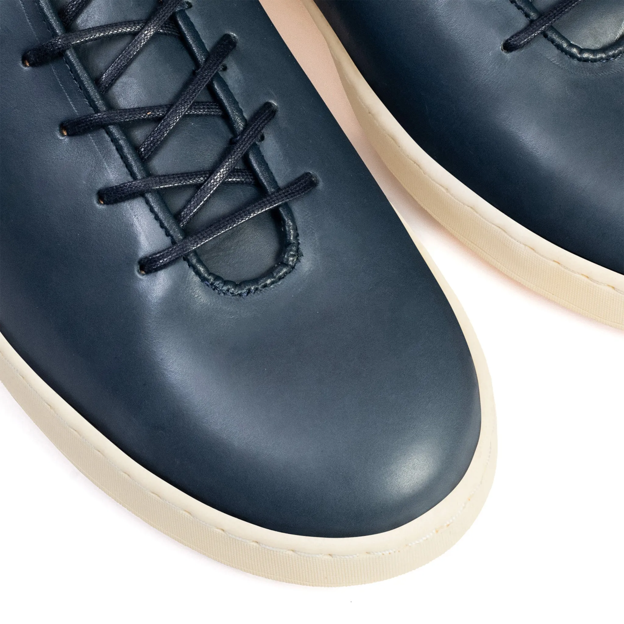 Everdon Wholecut Mid - Marineblau Veg Tan Kalbsleder