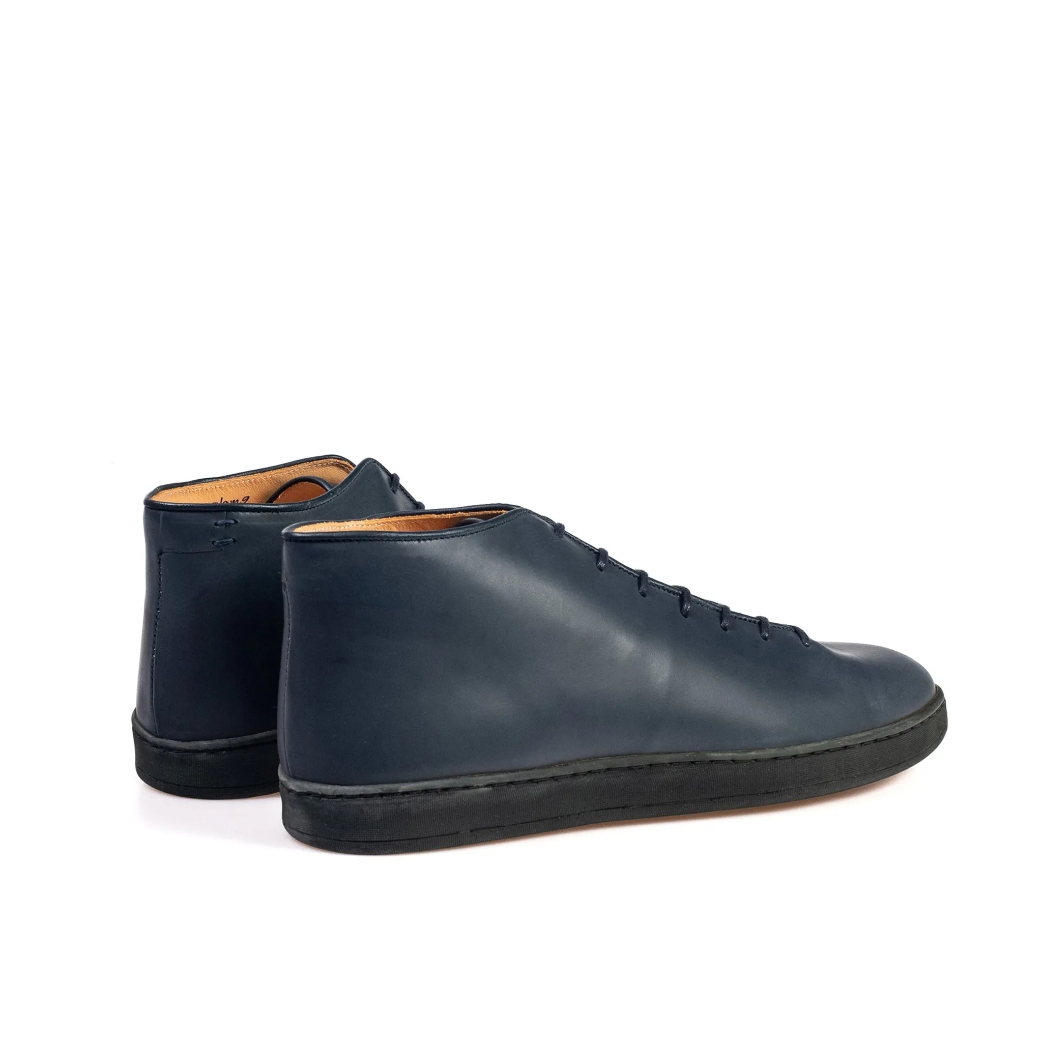 Everdon Wholecut Mid - Marineblau Veg Tan Kalbsleder