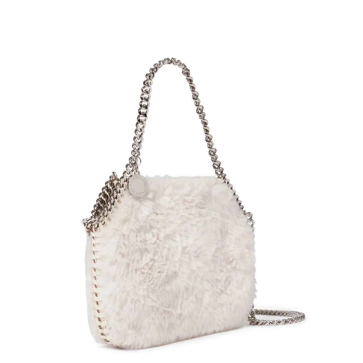 Falabella Abendtasche Fluffy, Elfenbeinfarbene Taschen_Stella Mccartney_Taschen