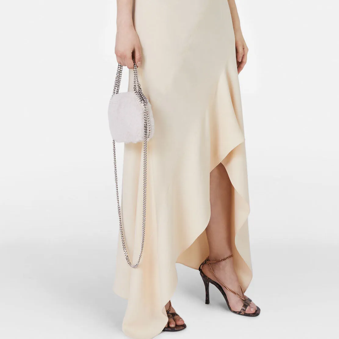 Falabella Abendtasche Fluffy, Elfenbeinfarbene Taschen_Stella Mccartney_Taschen