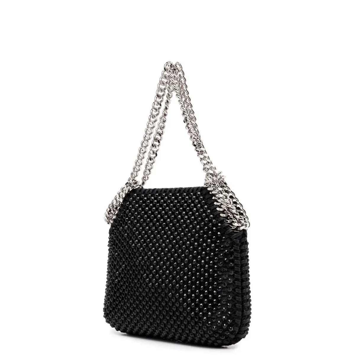 Falabella Abendtasche aus Kristallmesh, Schwarze Taschen_Stella Mccartney_Taschen