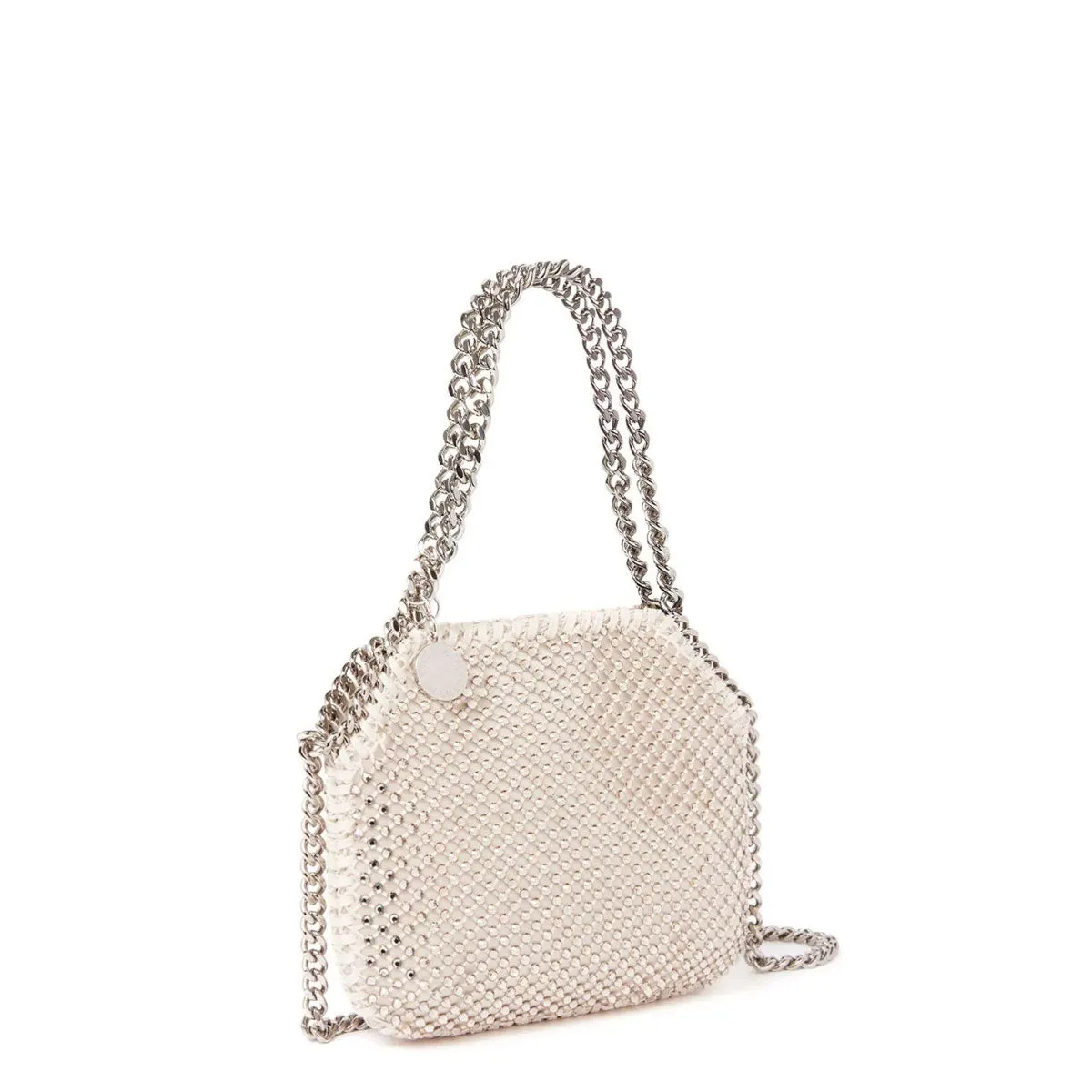 Falabella Abendtasche aus Kristallnetz, Honigtöne_Taschen von Stella Mccartney
