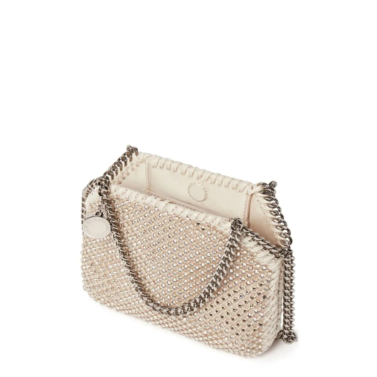 Falabella Abendtasche aus Kristallnetz, Honigtöne_Taschen von Stella Mccartney
