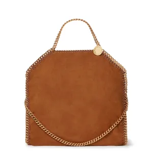 Falabella Große 3-Ketten-Tasche, Wildleder, Cognac Taschen_Stella Mccartney_Taschen