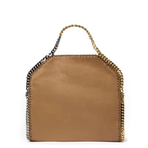 Falabella Große Tragetasche mit Mix-Kette, Pekannuss Taschen_Stella Mccartney_Taschen