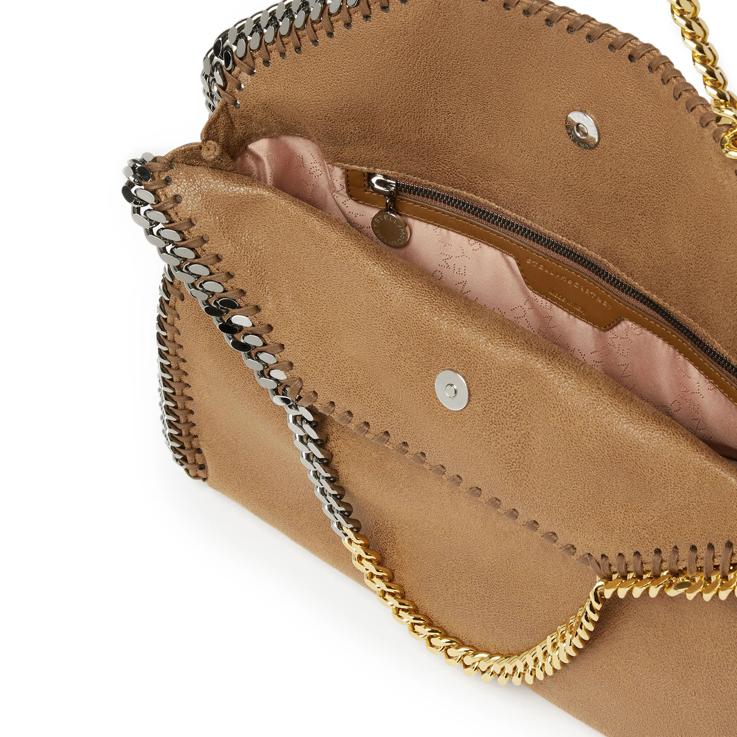 Falabella Große Tragetasche mit Mix-Kette, Pekannuss Taschen_Stella Mccartney_Taschen