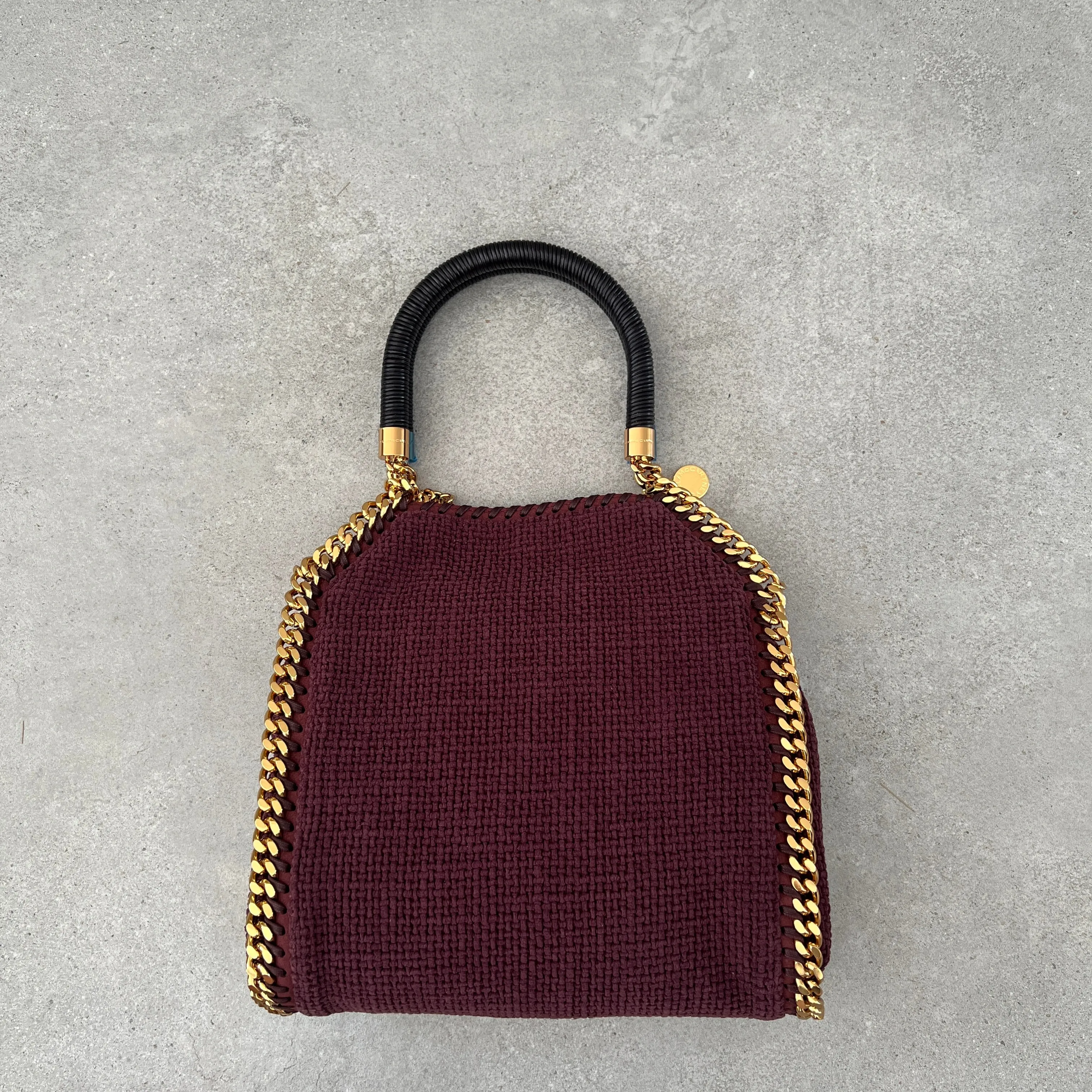 Falabella Mini Tragetasche Geflochten, Pflaumenfarbene Taschen_Stella Mccartney_Taschen