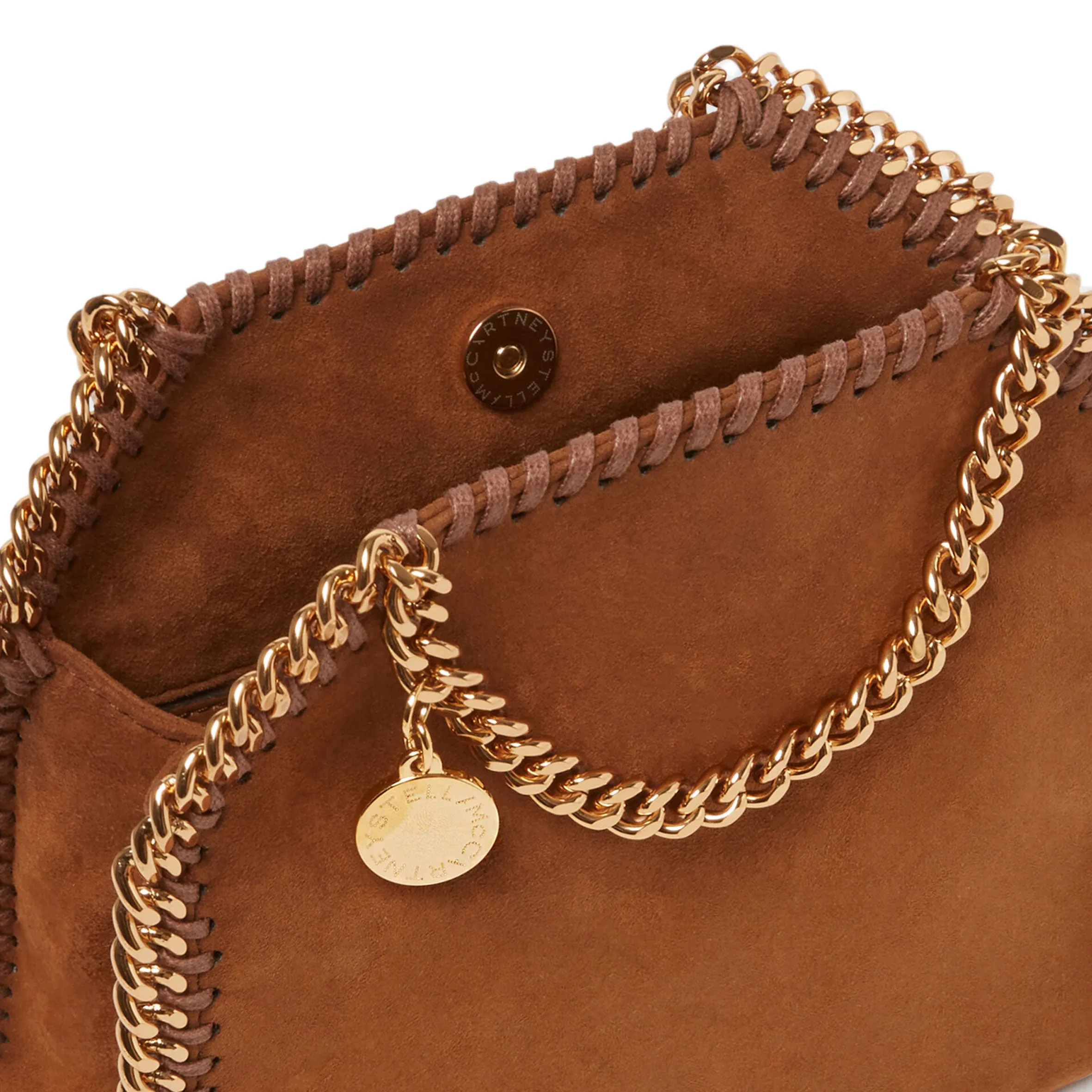 Falabella Mini-Tasche, Wildleder, Cognac Taschen_Stella Mccartney_Taschen