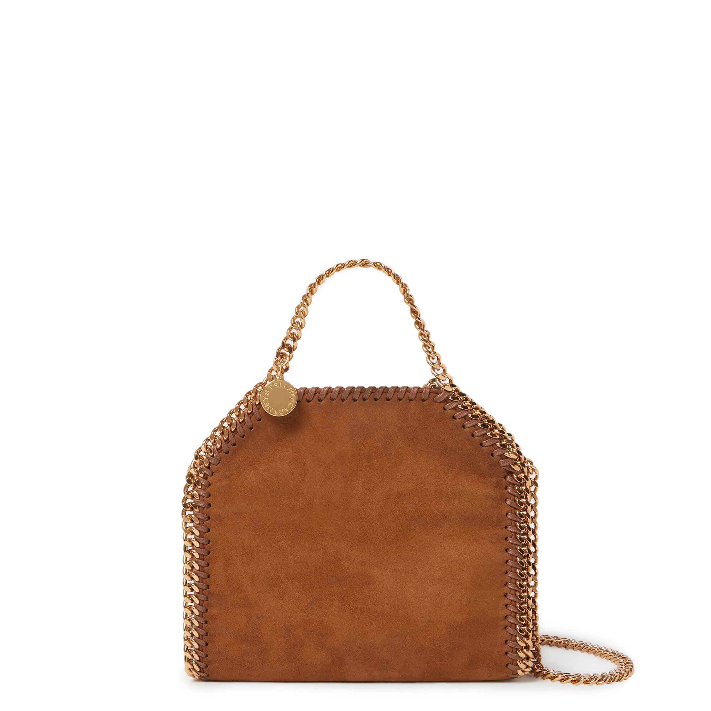 Falabella Mini-Tasche, Wildleder, Cognac Taschen_Stella Mccartney_Taschen