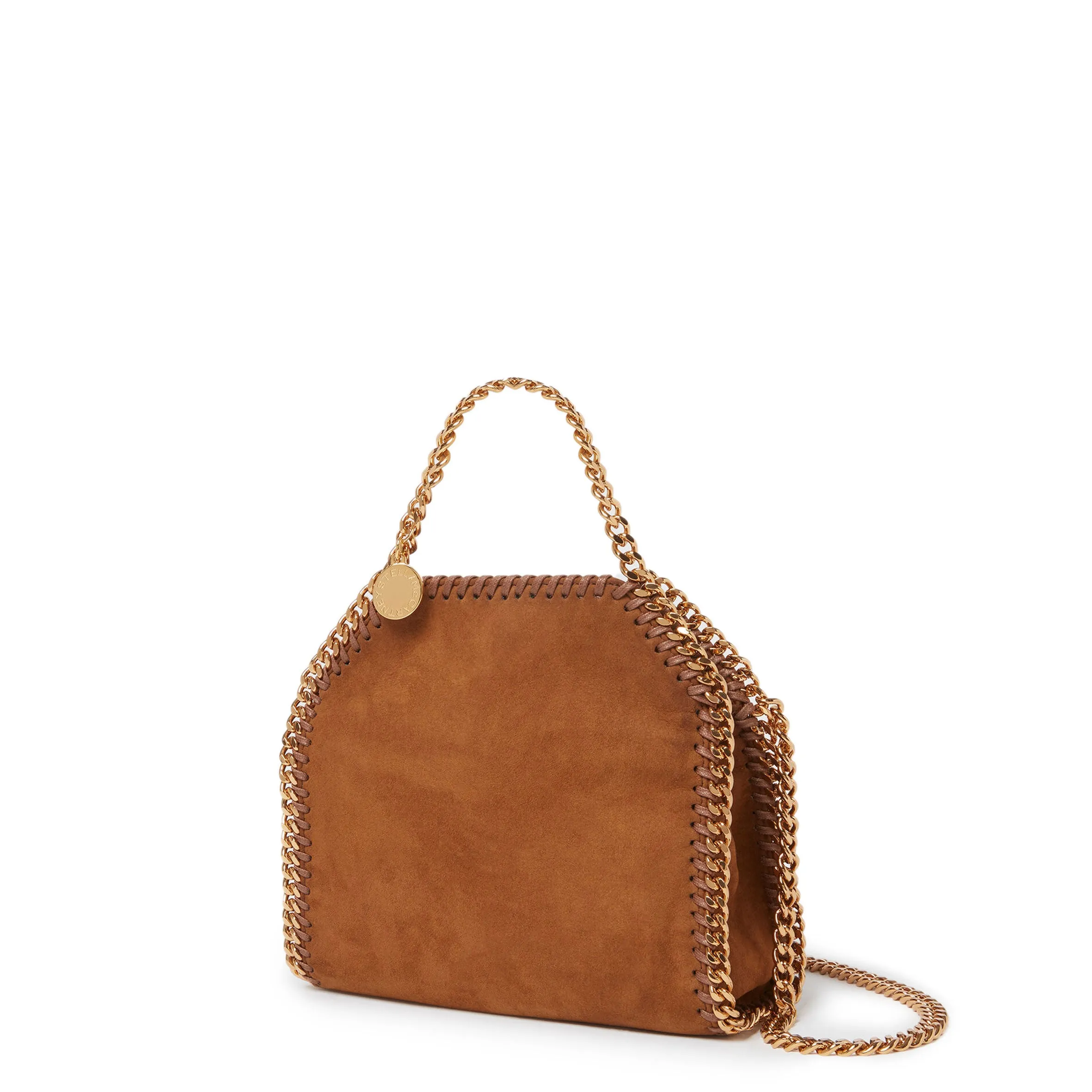 Falabella Mini-Tasche, Wildleder, Cognac Taschen_Stella Mccartney_Taschen