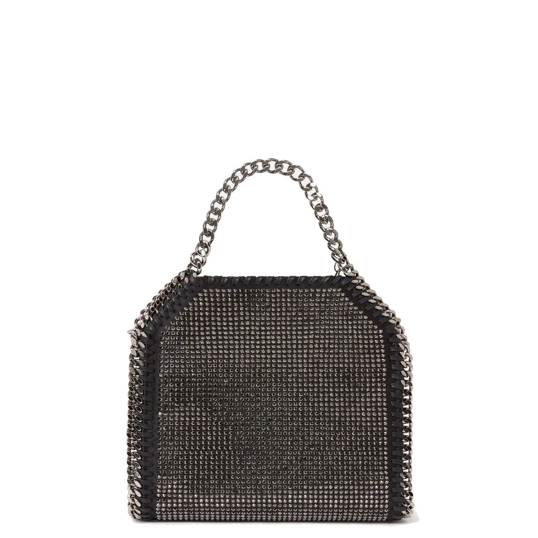 Falabella Mini-Tragetasche, Kristall-Hotfix, Schwarz/Hämatit Taschen_Stella Mccartney_Taschen