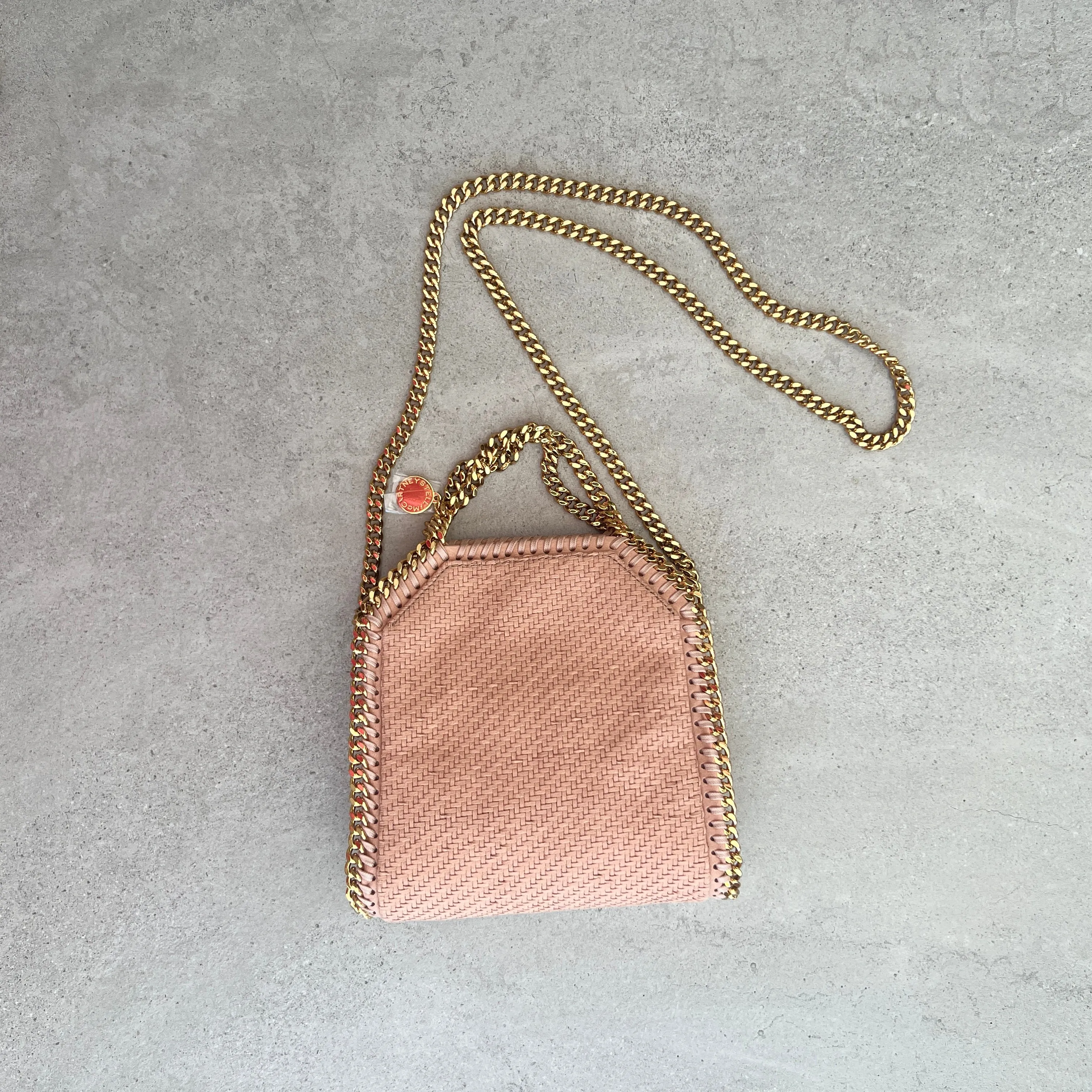 Falabella Mini-Tragetasche aus veganem gewebtem Wildleder, Blush Taschen_Stella Mccartney_Taschen