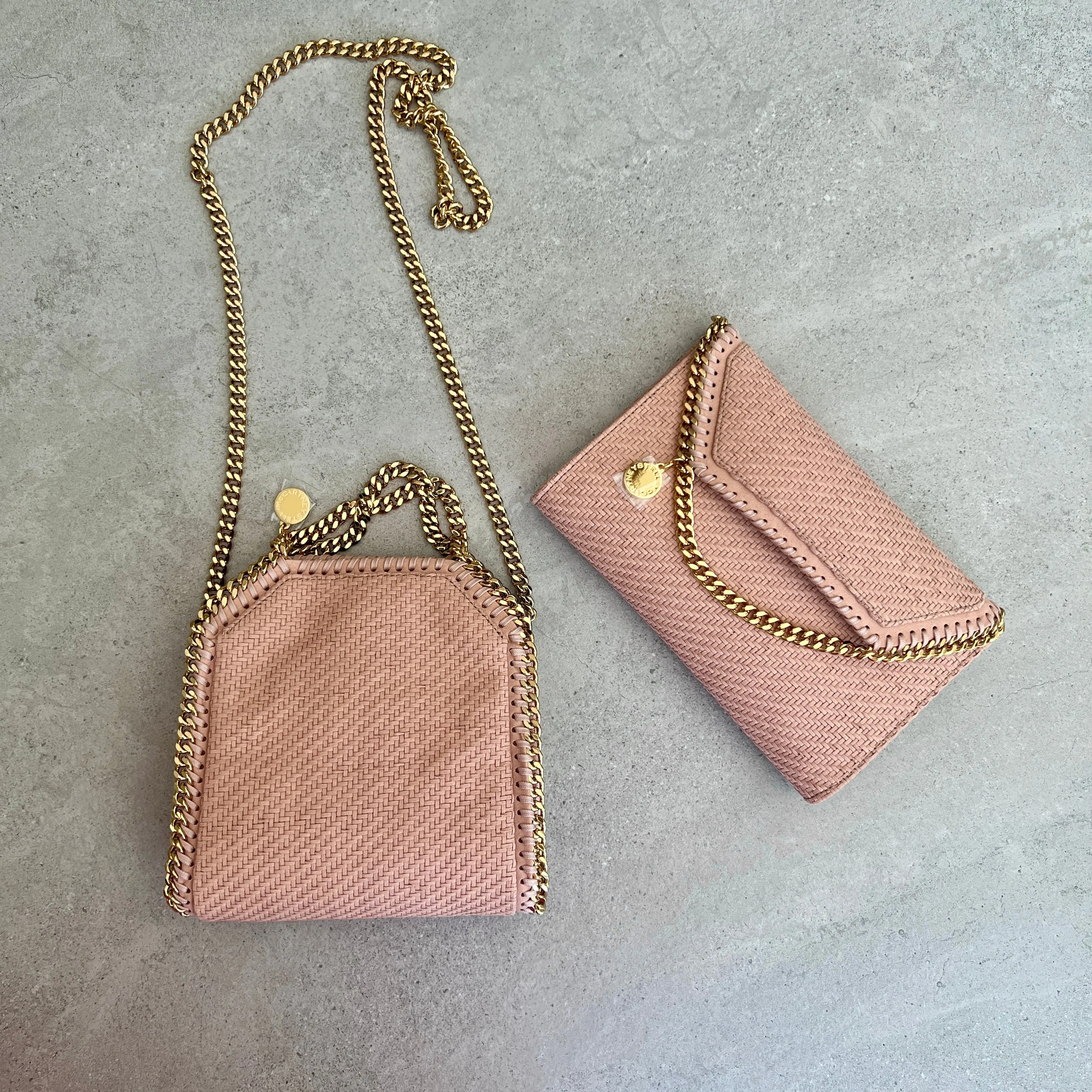 Falabella Mini-Tragetasche aus veganem gewebtem Wildleder, Blush Taschen_Stella Mccartney_Taschen